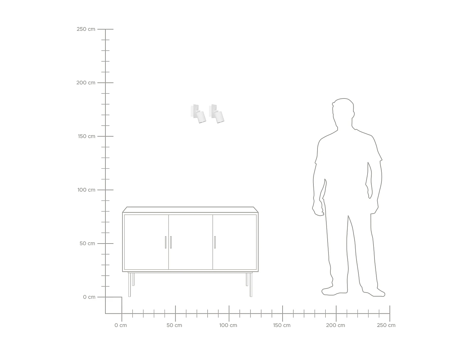 Lot de 2 spots TIGRIS Réglable Métal Blanc