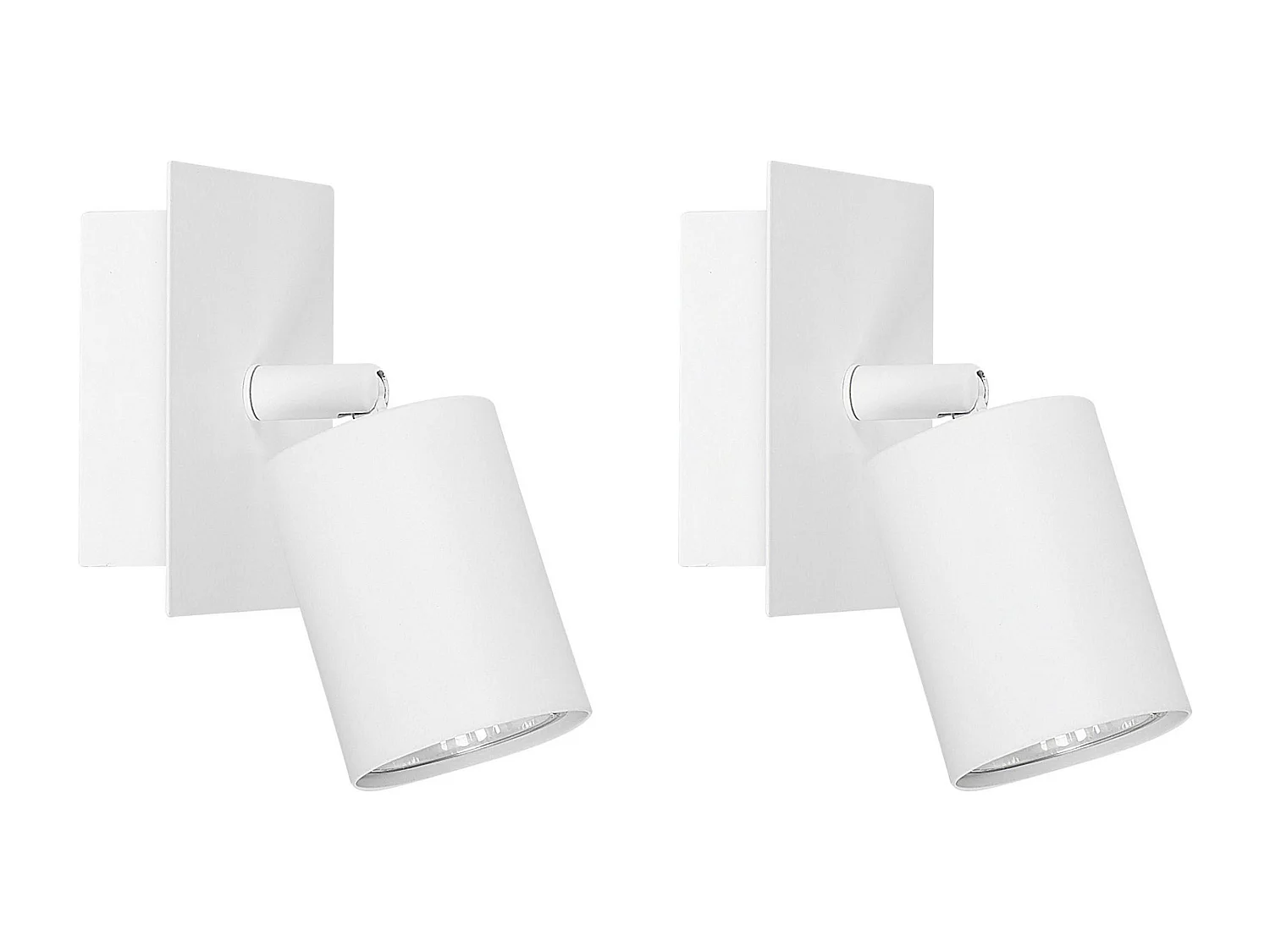 Conjunto de 2 lámparas de foco TIGRIS ajustable Metal Blanco