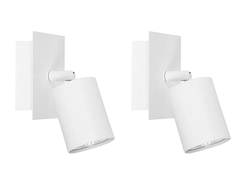 Zestaw 2 lamp spot TIGRIS Regulowana Metal Biały