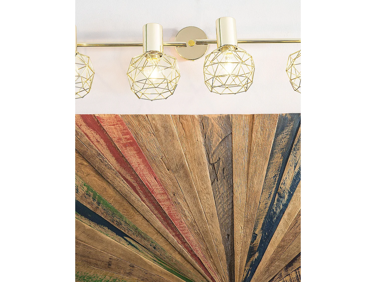 Lampa spot 4-punktowa CHENAB Regulowana Metal Złoty