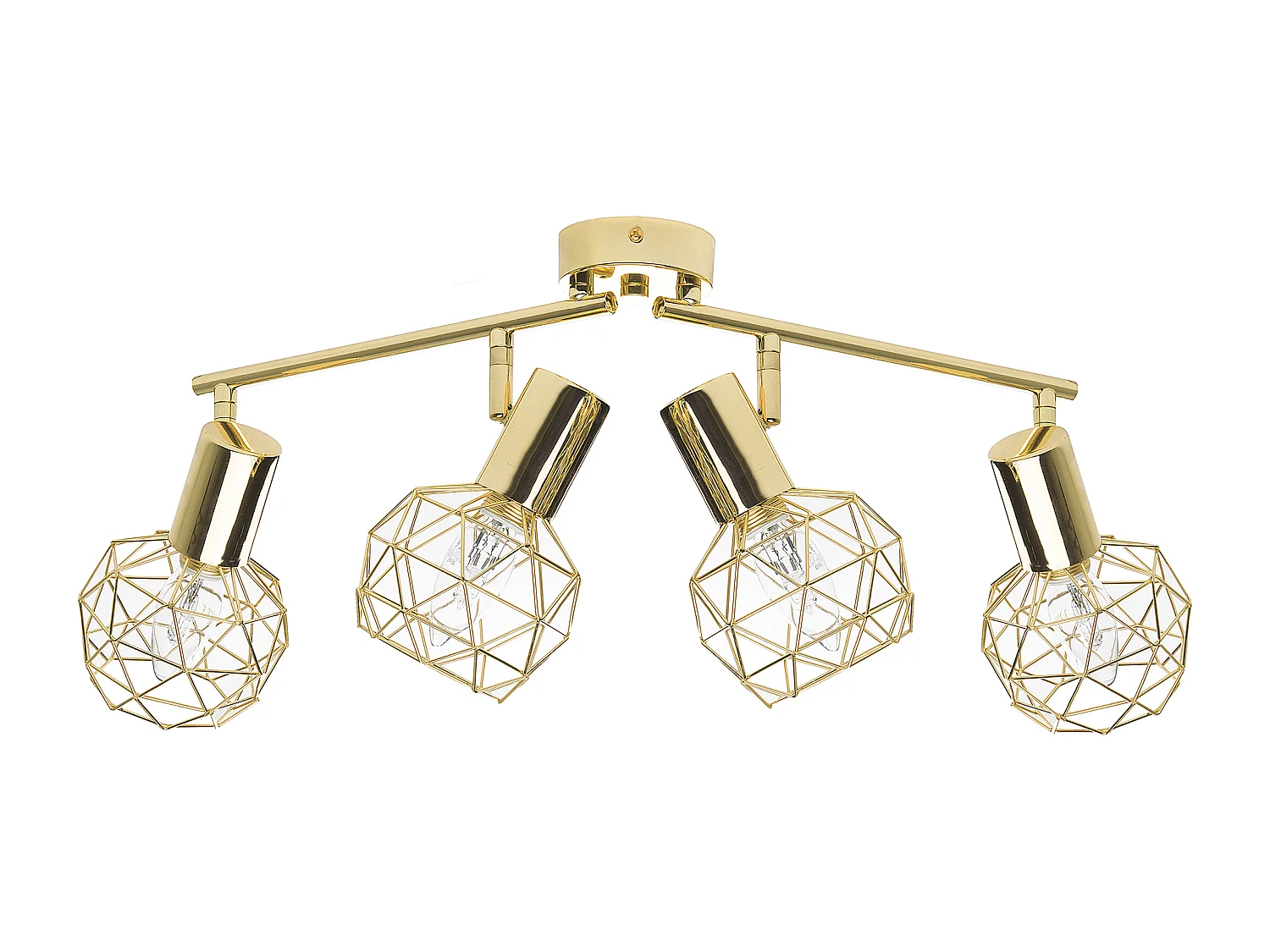 Lampa spot 4-punktowa CHENAB Regulowana Metal Złoty