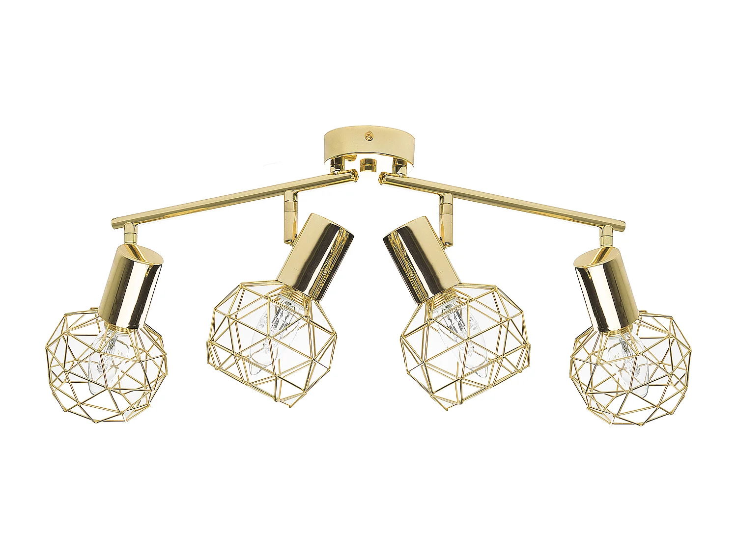 4-lichts spot CHENAB Verstelbaar Metaal Goud