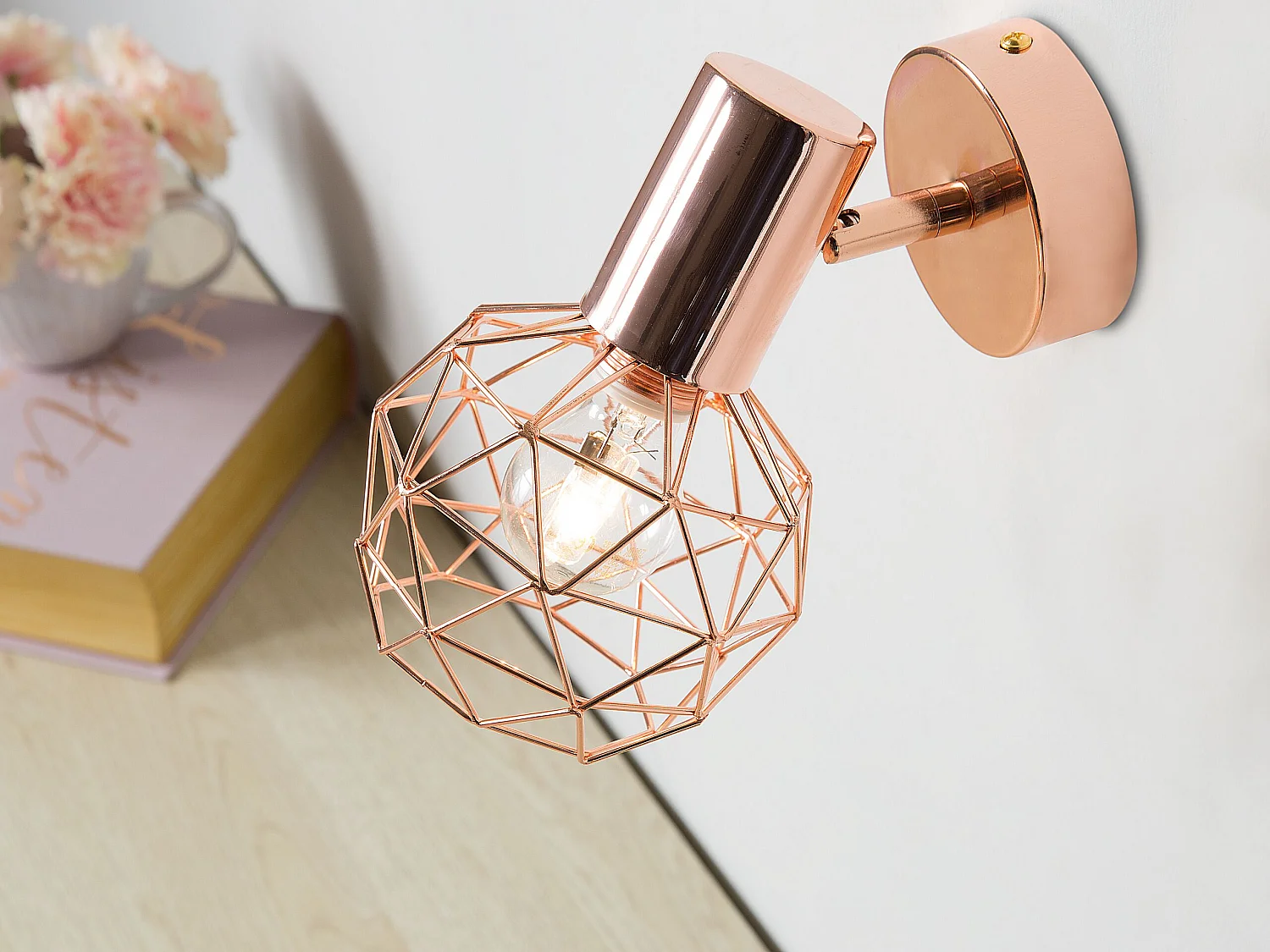 Set van 2 spotlampen CHENAB Verstelbaar Metaal Koper