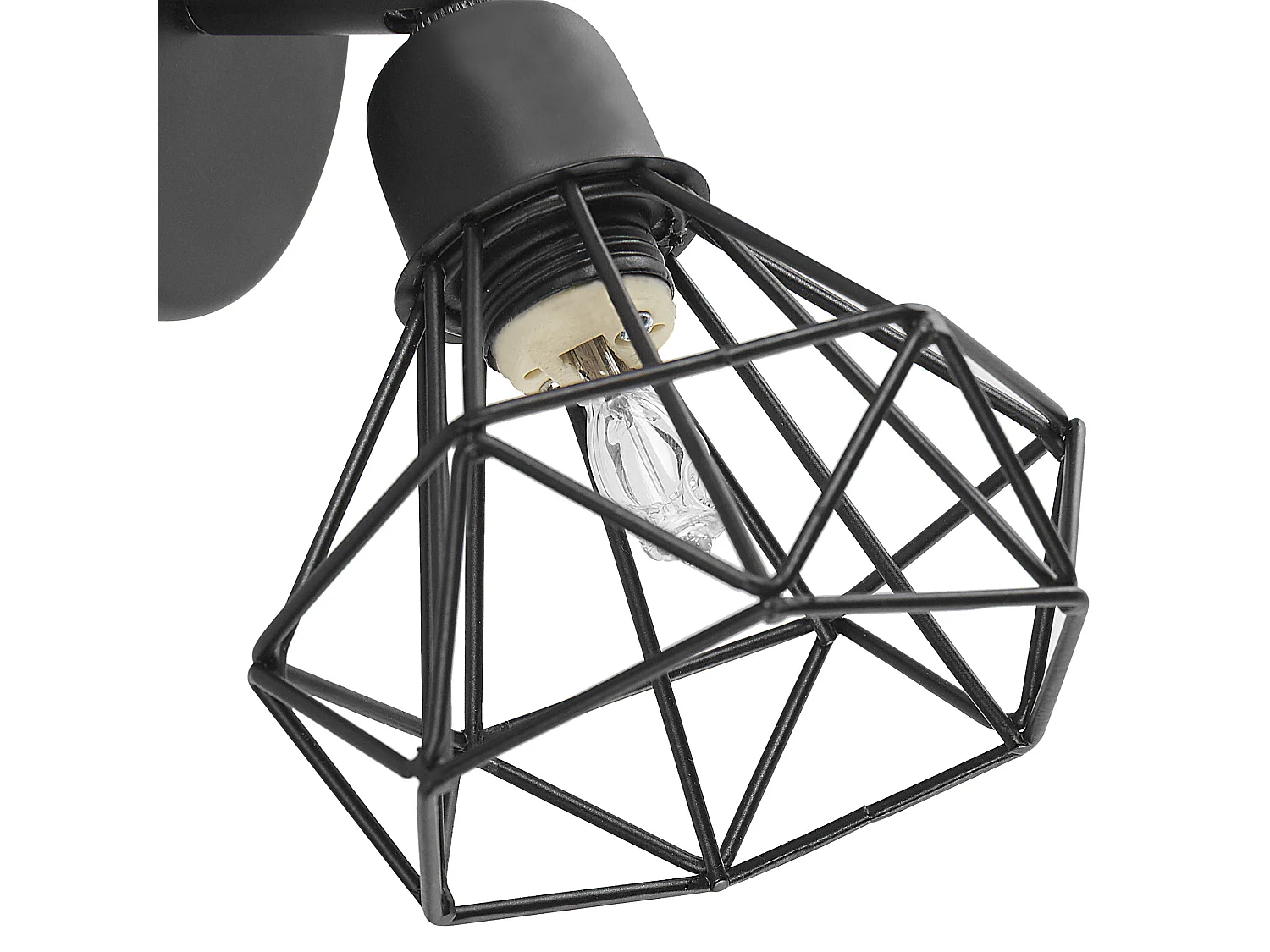 Set van 2 spotlampen ERMA Verstelbaar Metaal Zwart