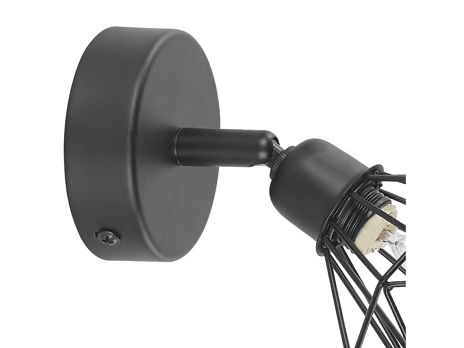 Set van 2 spotlampen ERMA Verstelbaar Metaal Zwart