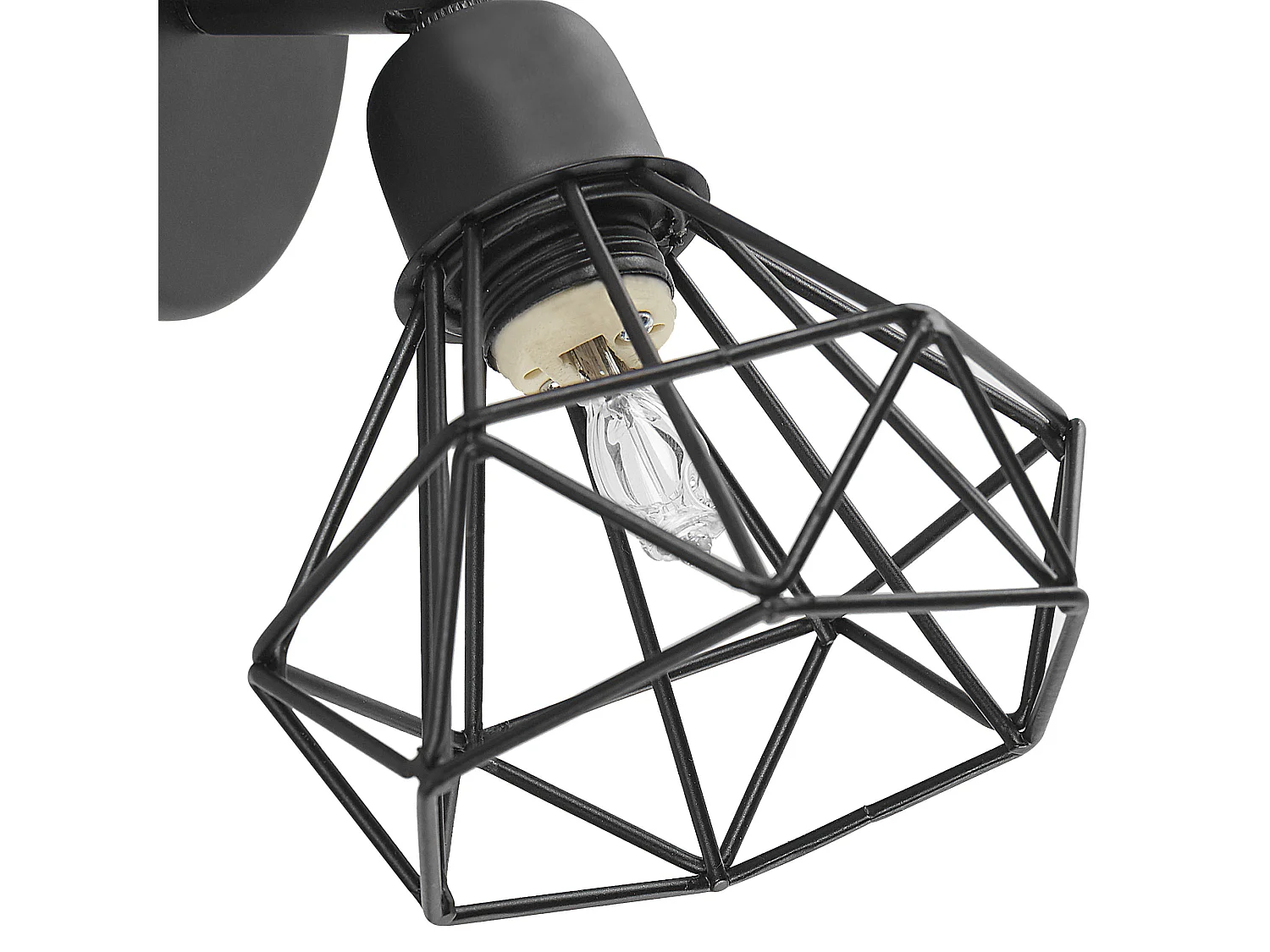 Set di 2 faretti ERMA Regolabile Metallo Nero