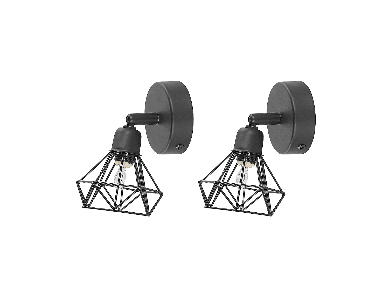 Lot de 2 spots ERMA Réglable Métal Noir