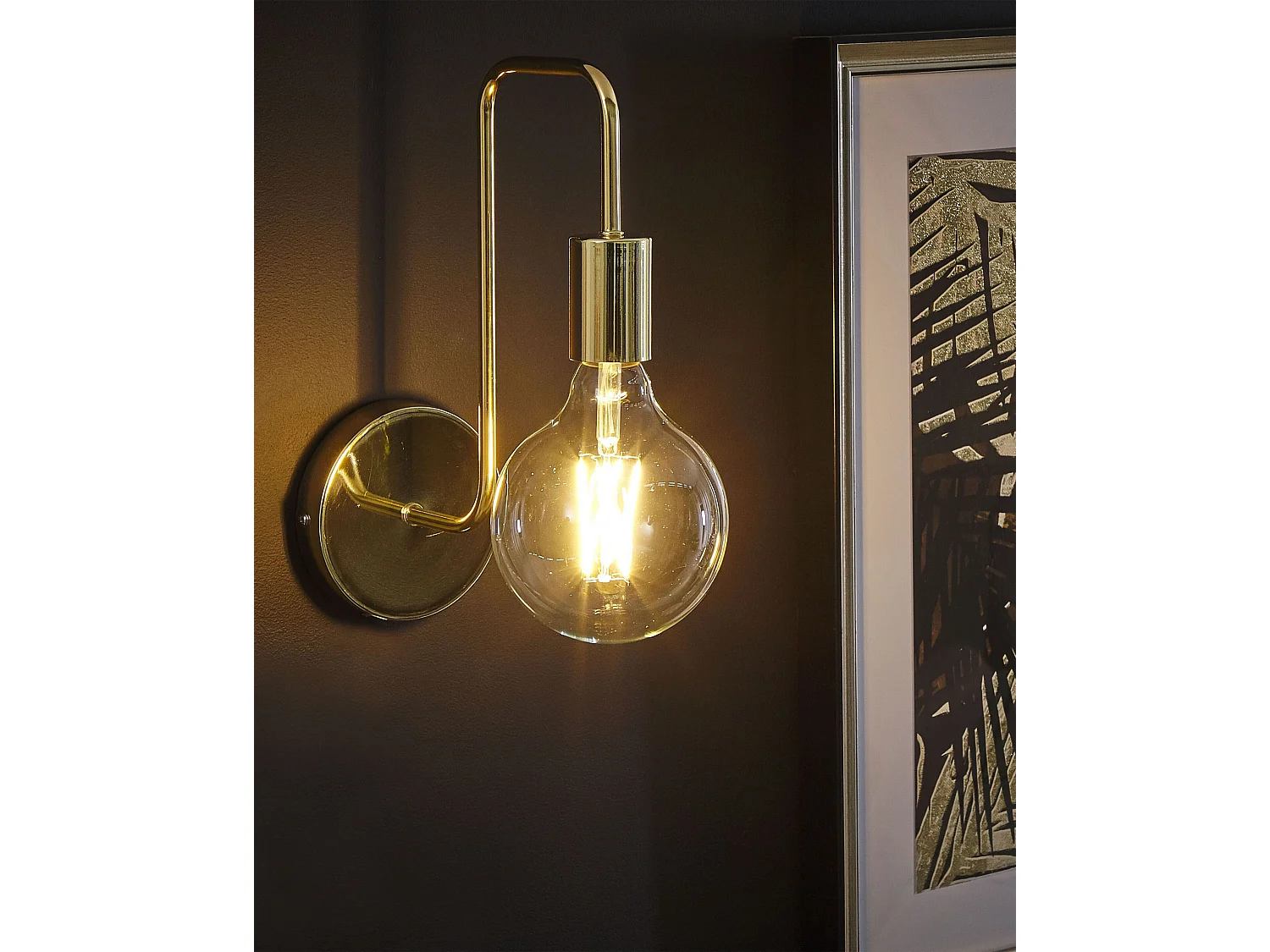 Klassische Wandlampe aus Metall gold Savena