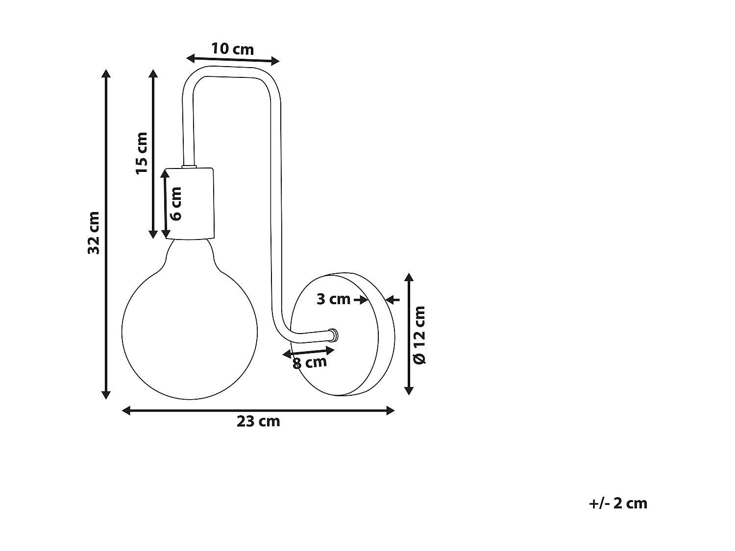 Klassische Wandlampe aus Metall gold Savena