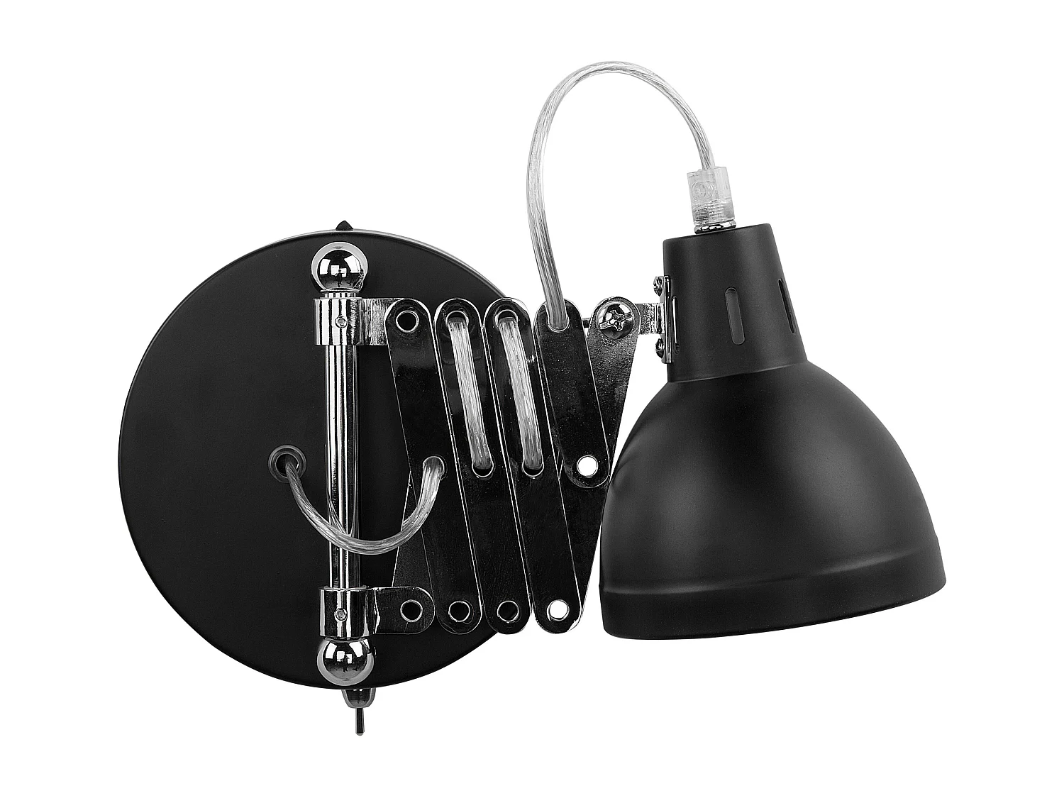 Lampa ścienna HARRINGTON Regulowana Metal Czarny