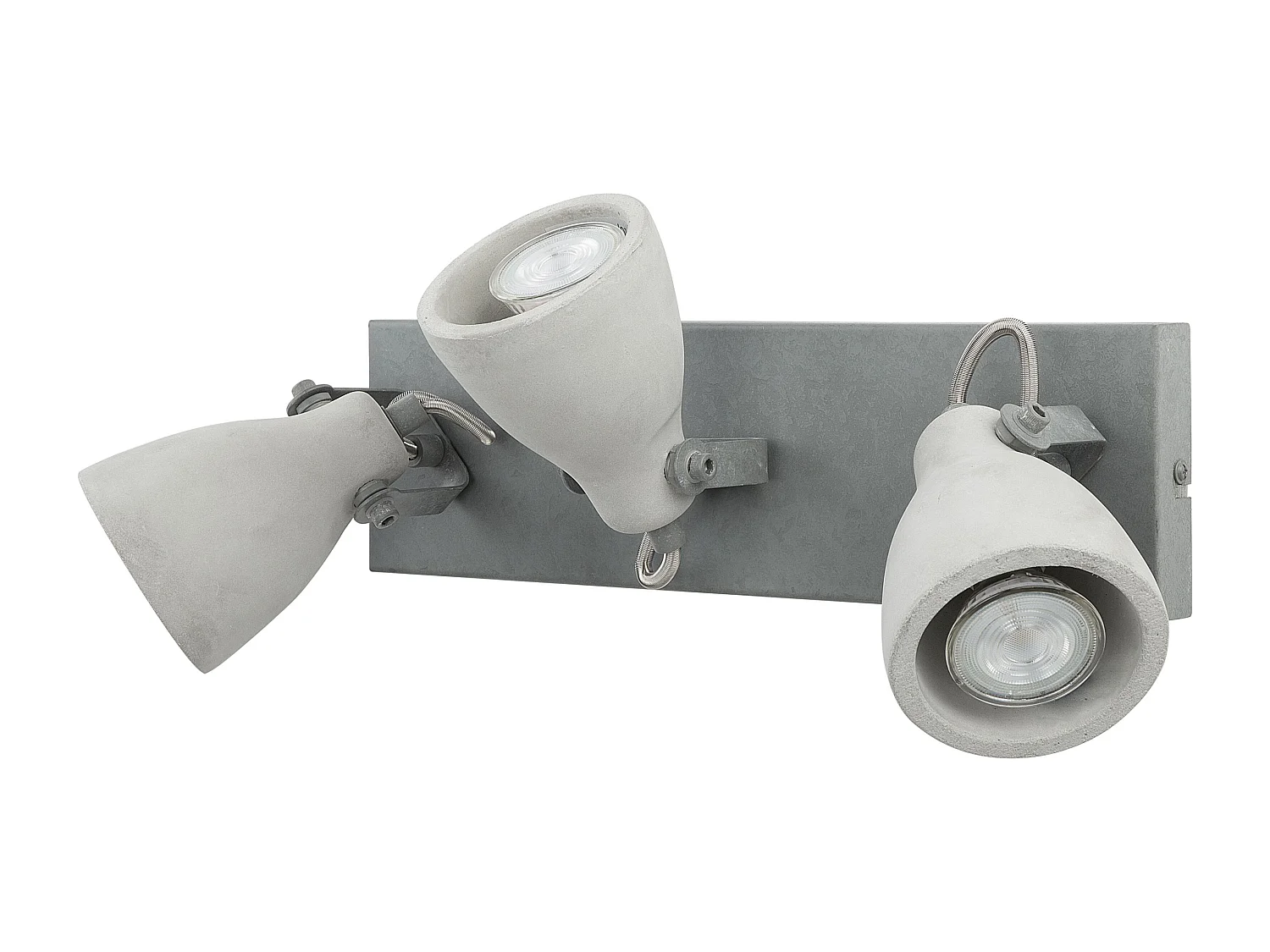 3-lichts spot MISTAGO Verstelbaar Beton Grijs