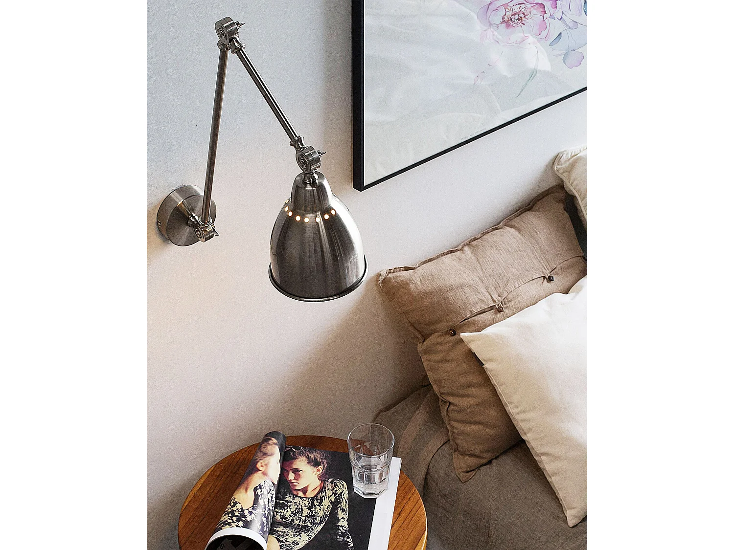 Lampe murale MISSISSIPPI Réglable Métal Argenté