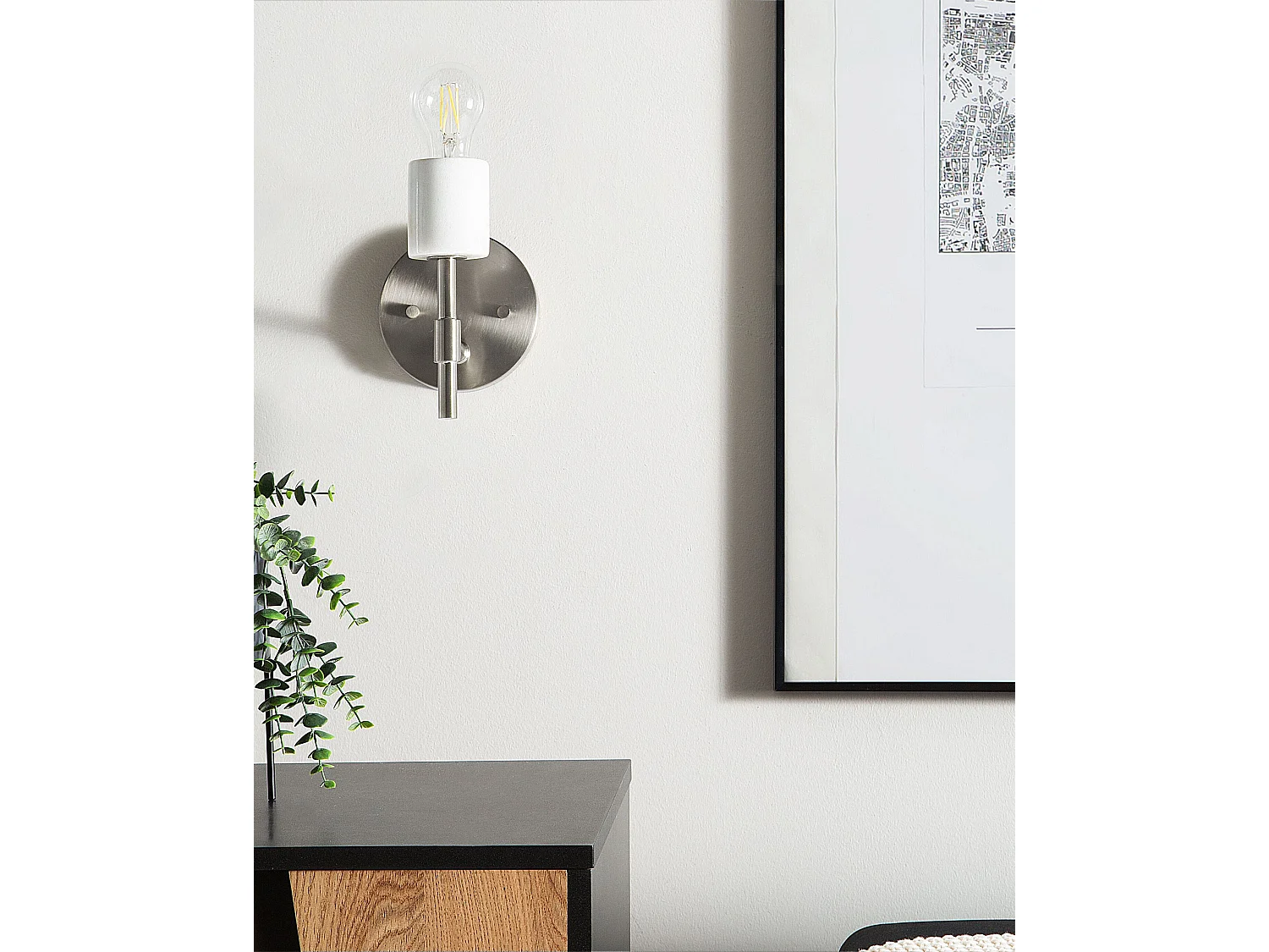 Lot de 2 lampes murales ARMERIA Métal Argenté