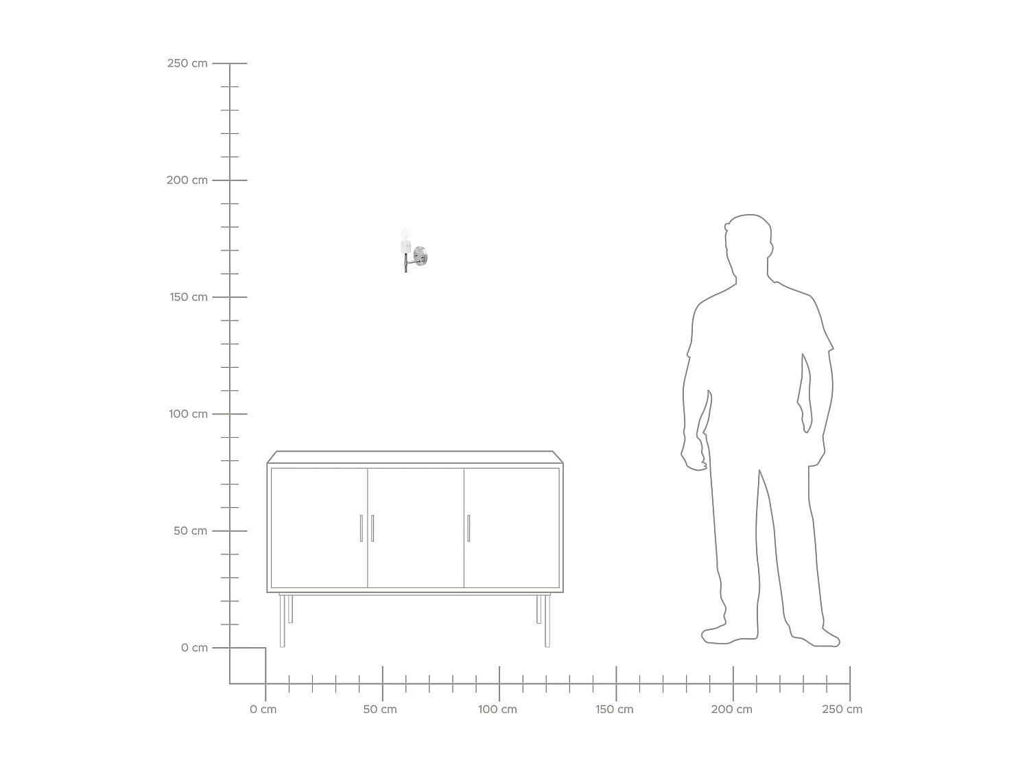 Lot de 2 lampes murales ARMERIA Métal Argenté