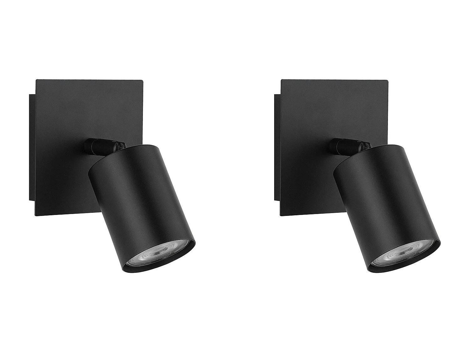 Lot de 2 spots TIGRIS Réglable Métal Noir