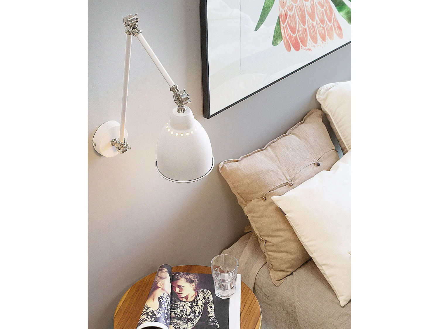 Applique MISSISSIPPI Regolabile Metallo Bianco