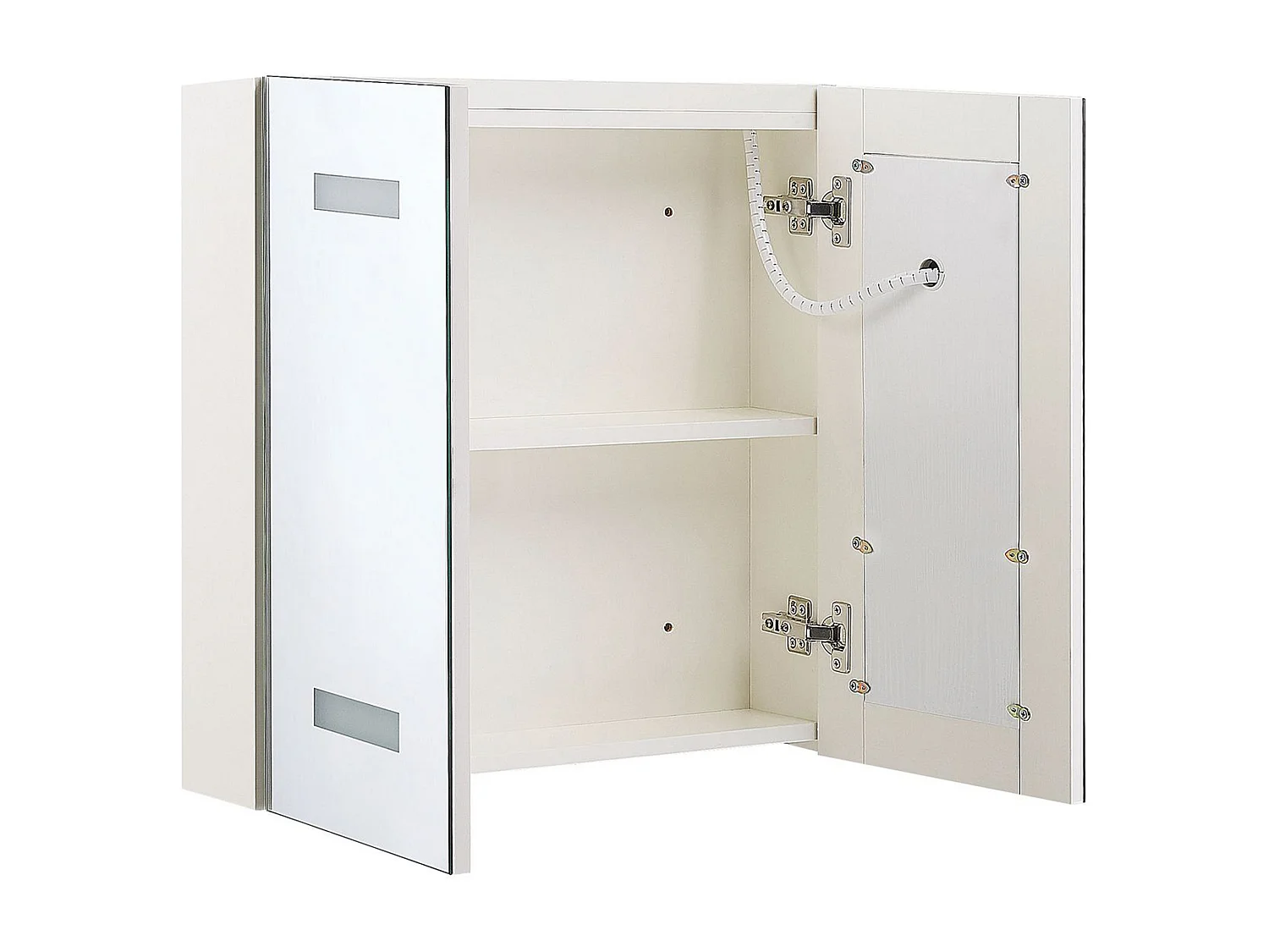 Badkamer wandkast met spiegel LED TALAGAPA 60 cm 60 cm Wit