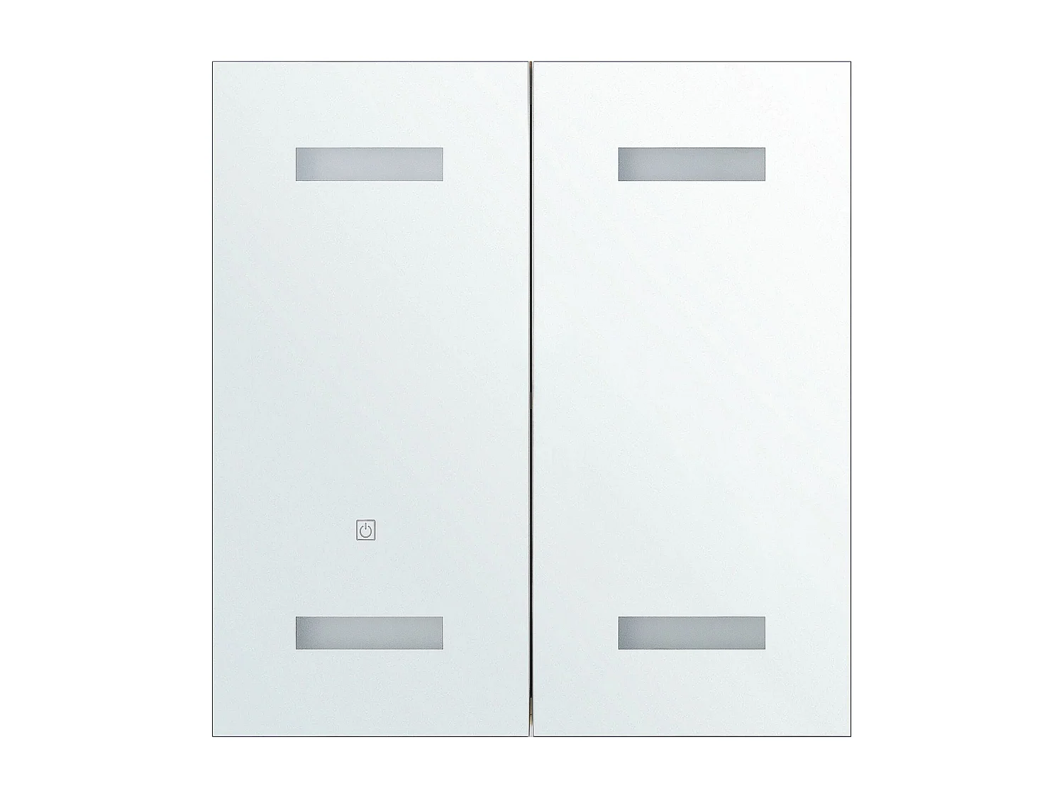 Szafka wisząca łazienkowa z lustrem LED TALAGAPA 60 cm 60 cm Biały