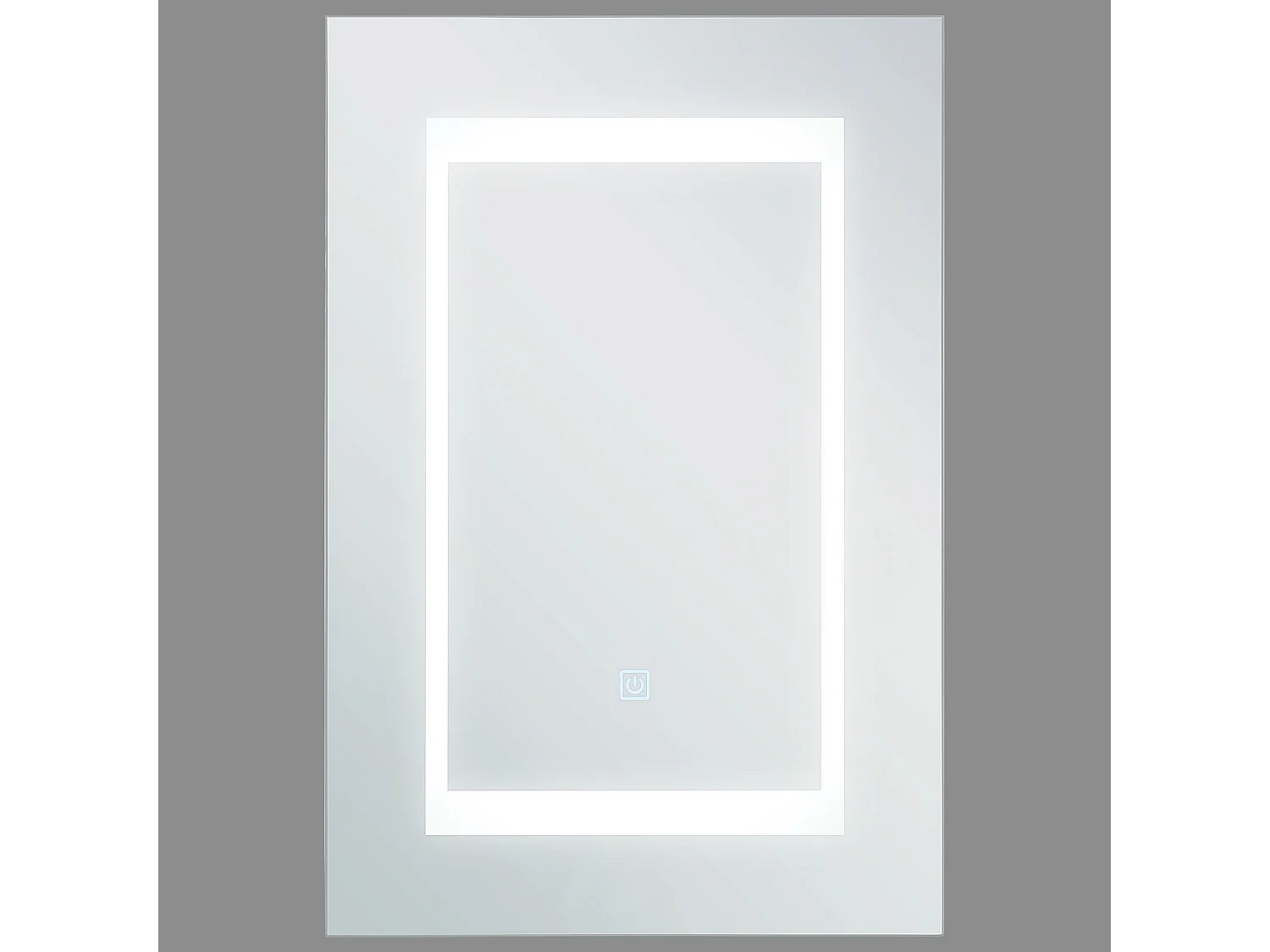 Spiegelkast met LED-verlichting wit/zilver MALASPINA