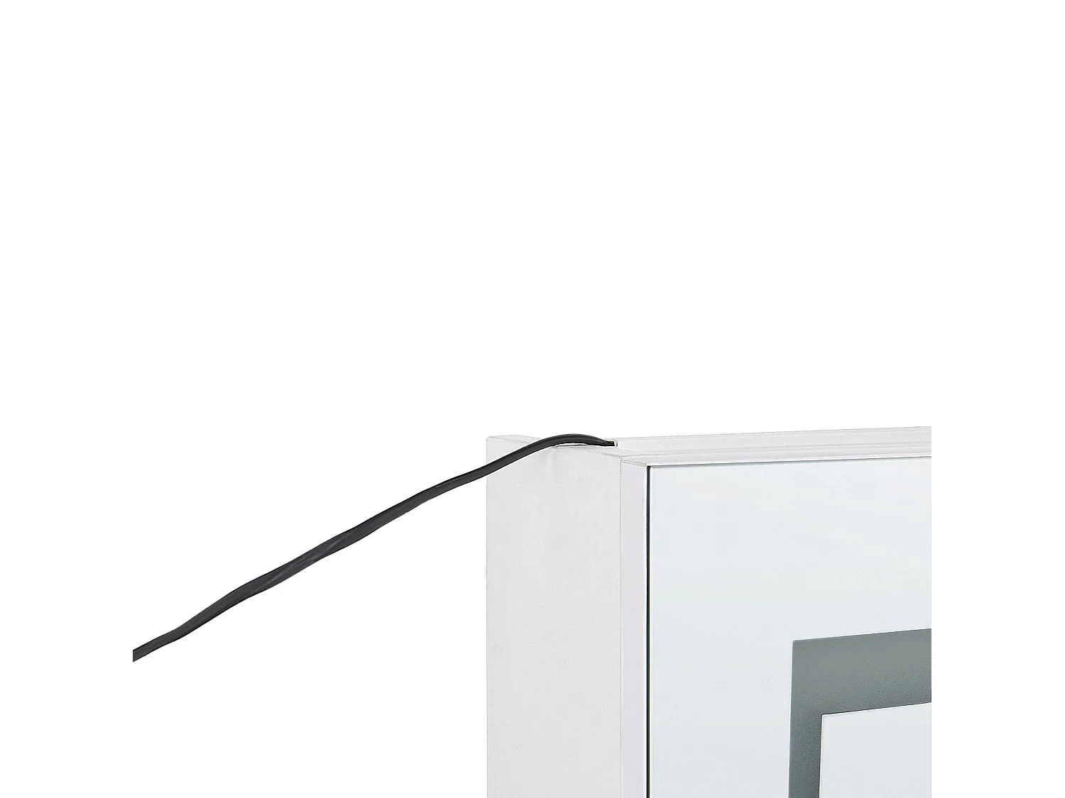 Spiegelkast met LED-verlichting wit/zilver MALASPINA