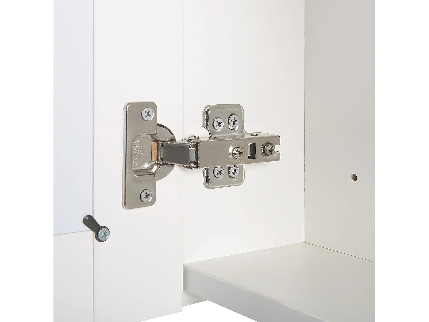 Spiegelkast met LED-verlichting wit/zilver MALASPINA