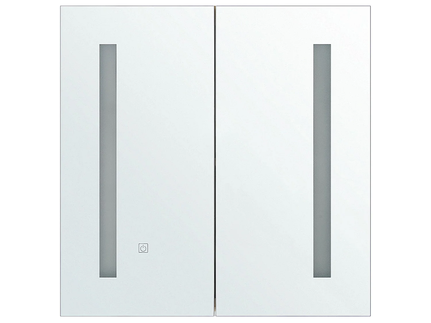 Armadio a muro per specchio da bagno LED CHABUNCO 60 cm 60 cm Bianco