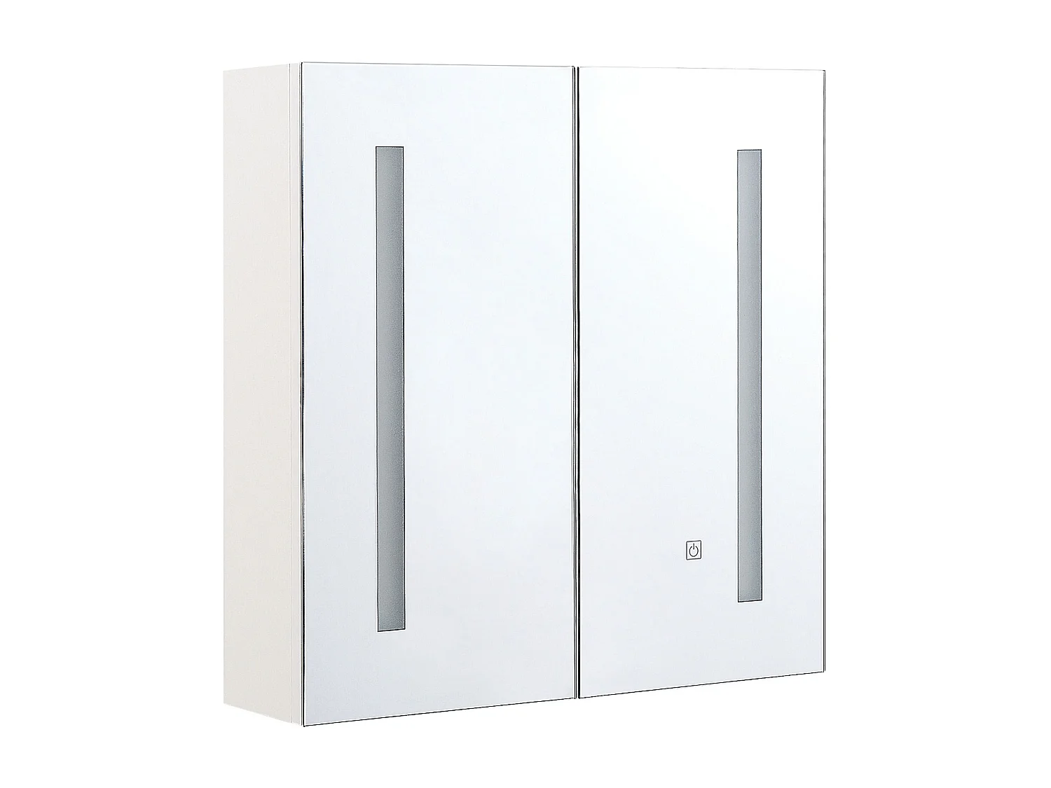 Bad-Spiegelschrank LED CHABUNCO 60 cm 60 cm Weiss