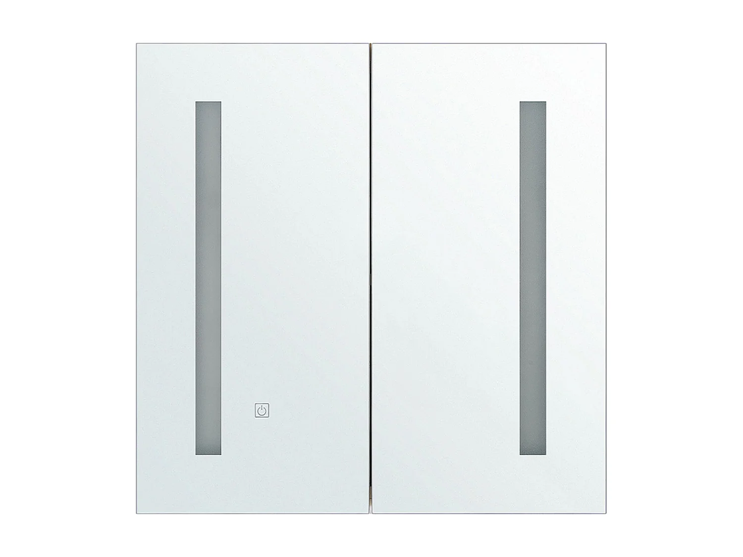 Bad-Spiegelschrank LED CHABUNCO 60 cm 60 cm Weiss