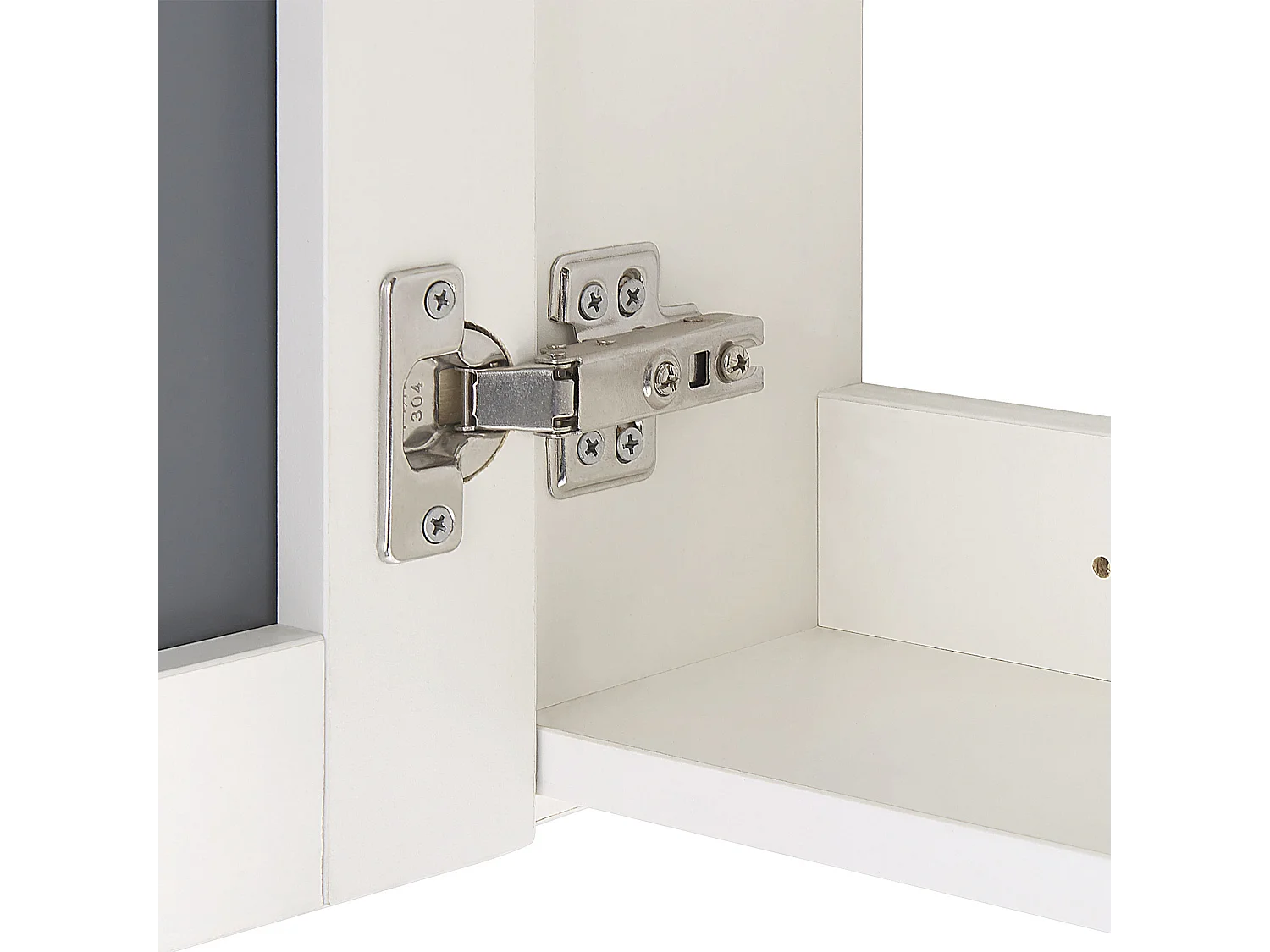 Badkamer wandkast met spiegel LED JARAMILLO 60 cm 60 cm Wit