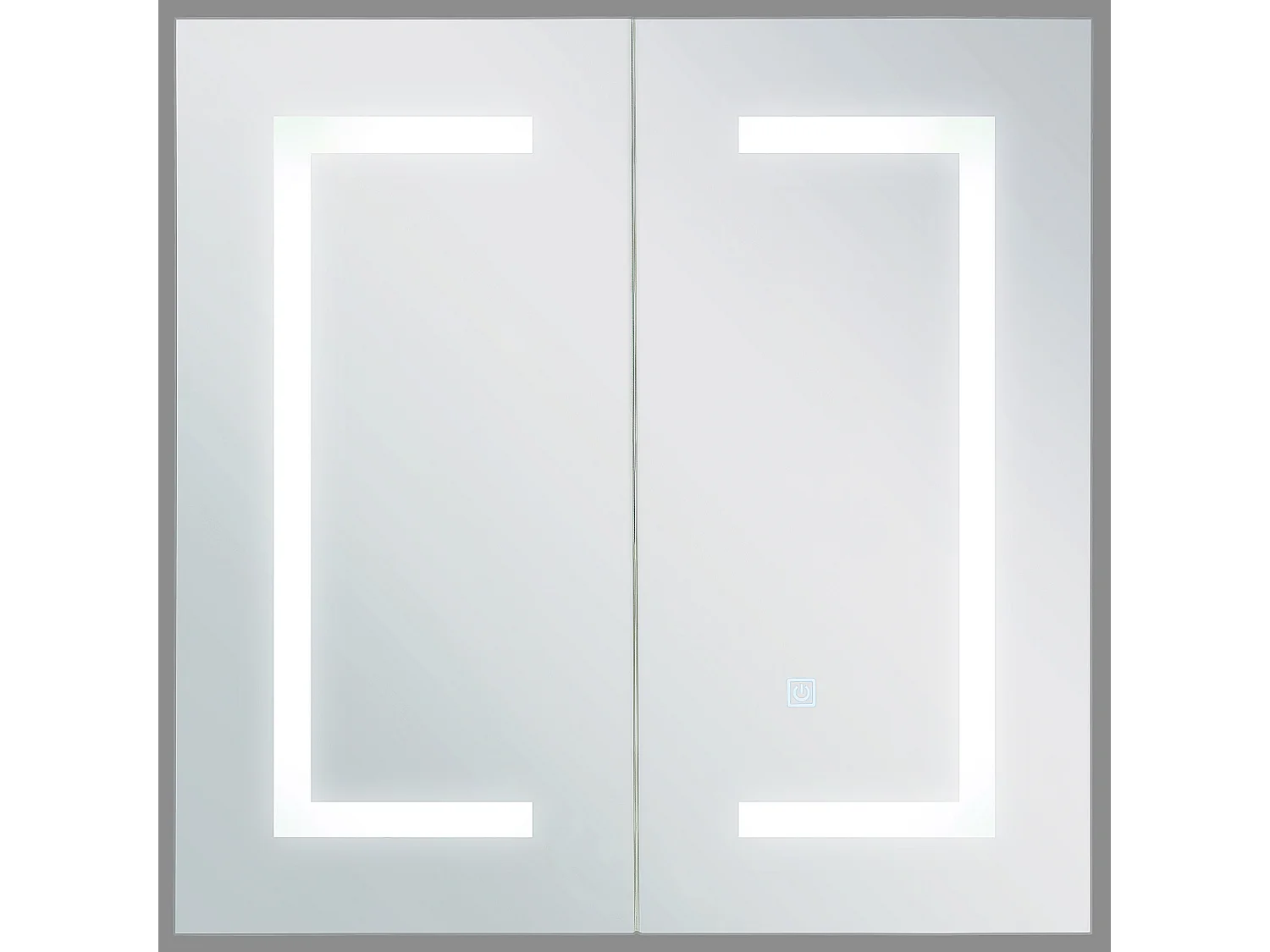 Badkamer wandkast met spiegel LED MAZARREDO 60 cm 60 cm Wit