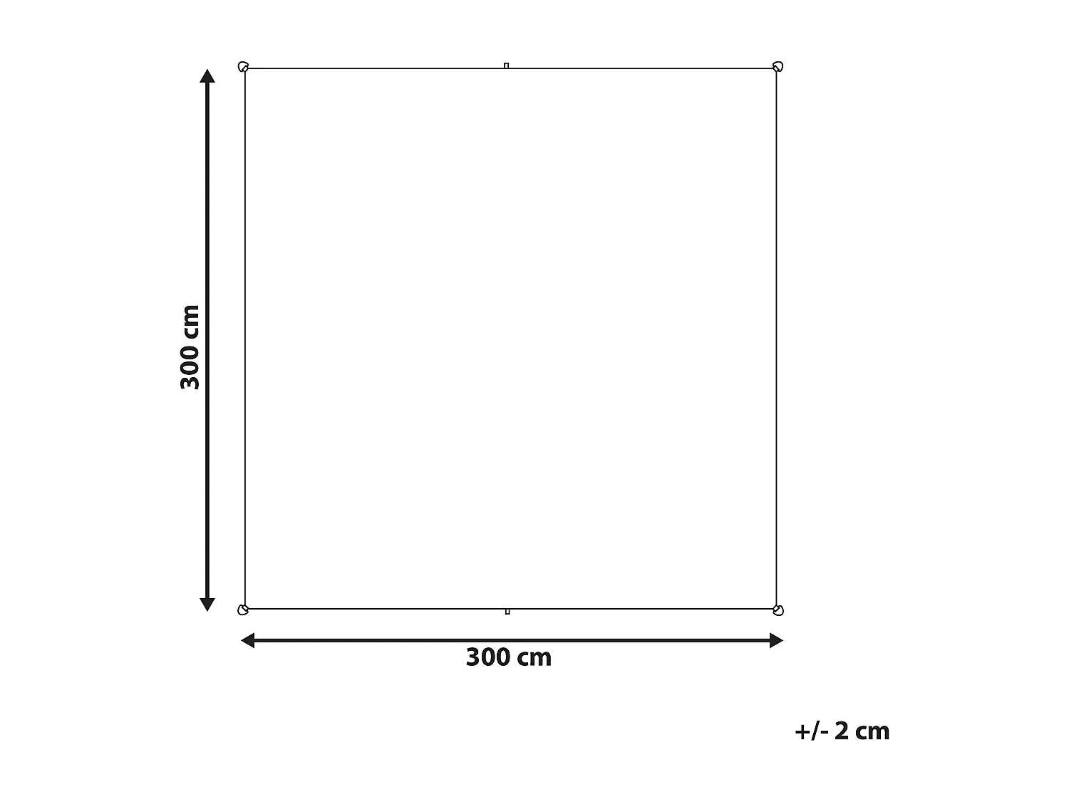 Voile d'ombrage LUKKA 300 cm 300 cm Blanc cassé