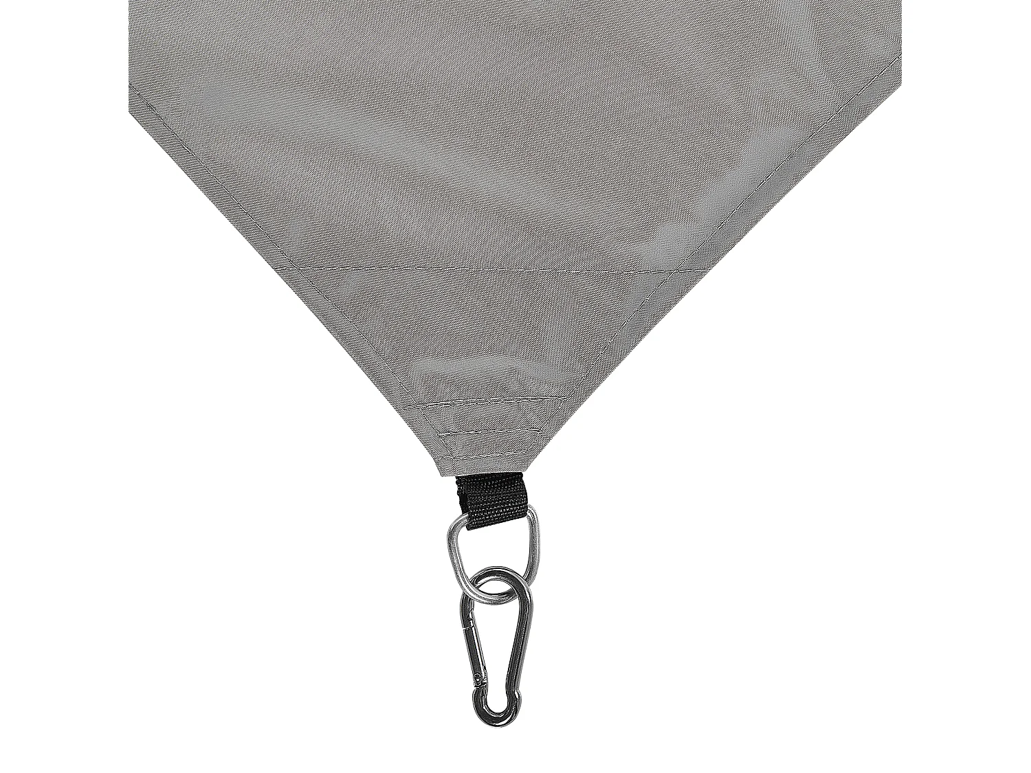 Garten Sonnensegel quadratisch 3x3m grau Stoff mit Ringen Seilspanntechnik Lukka