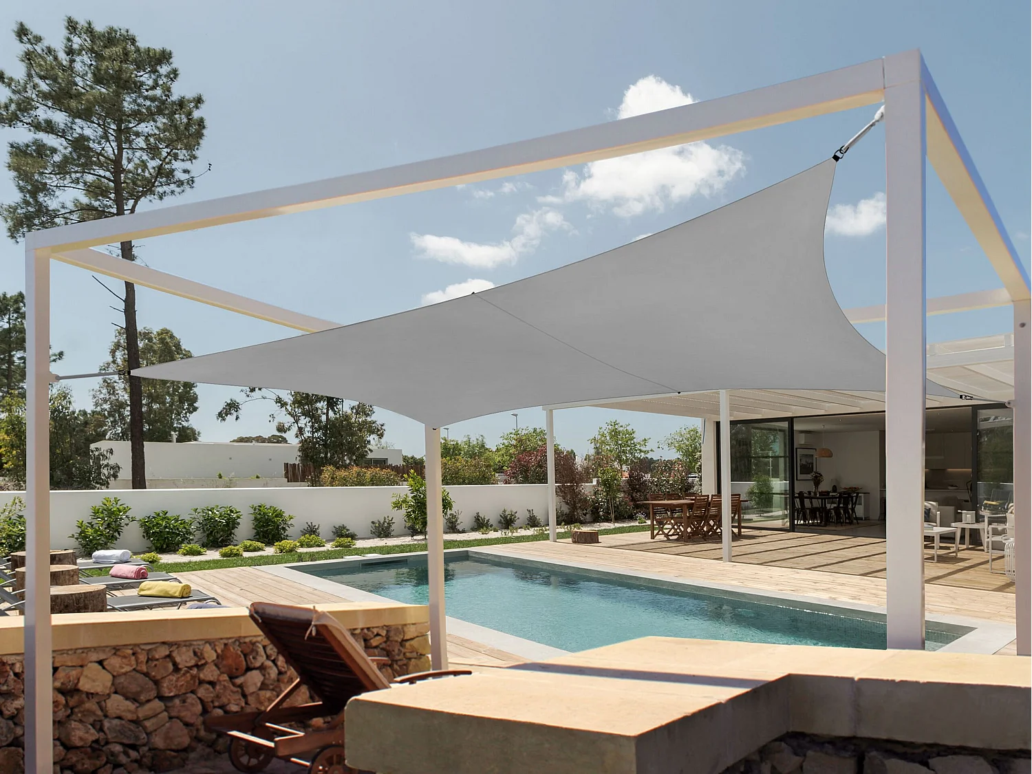 Shade Sail LUKKA 300 cm 300 cm Grey