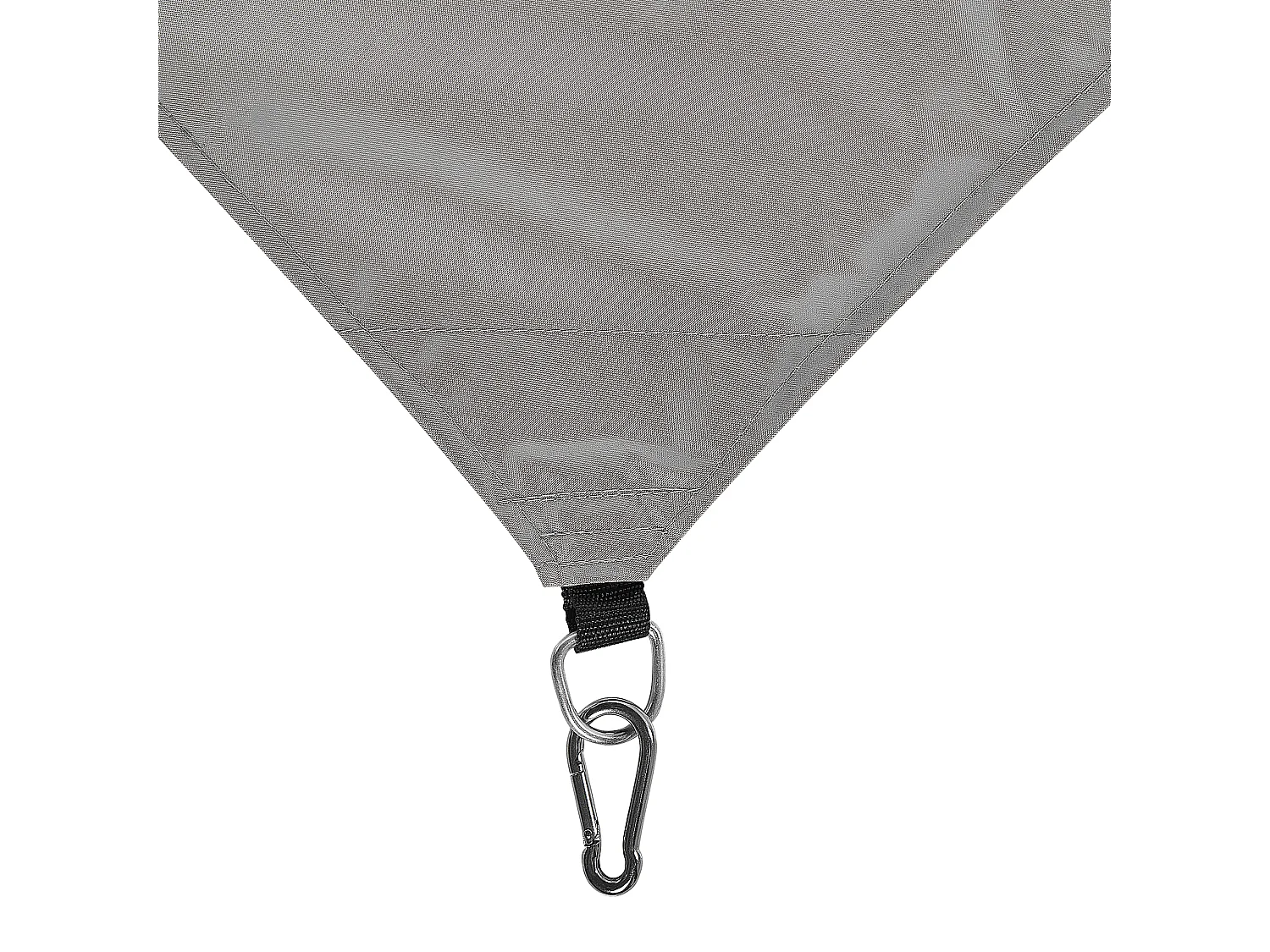 Garten Sonnensegel quadratisch 3x3m grau Stoff mit Ringen Seilspanntechnik Lukka