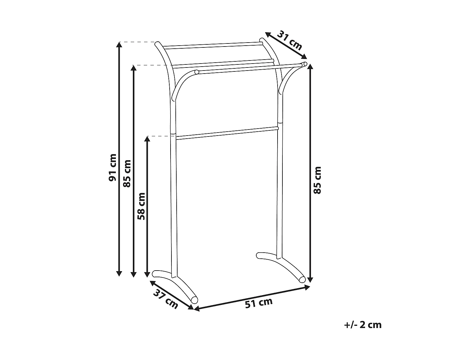 Towel Stand YOPAL Metal Silver