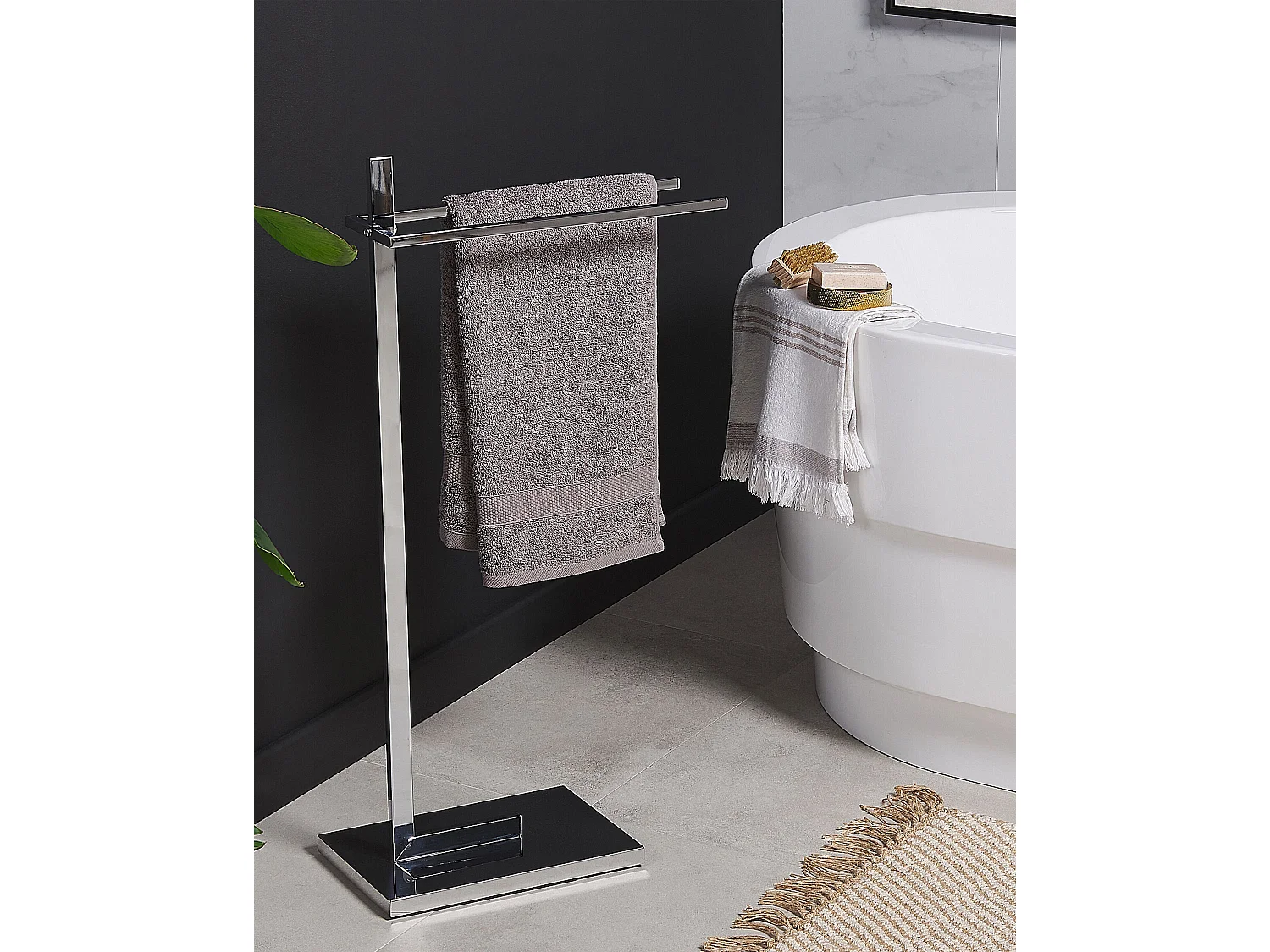 Towel Stand SELVA Metal Silver