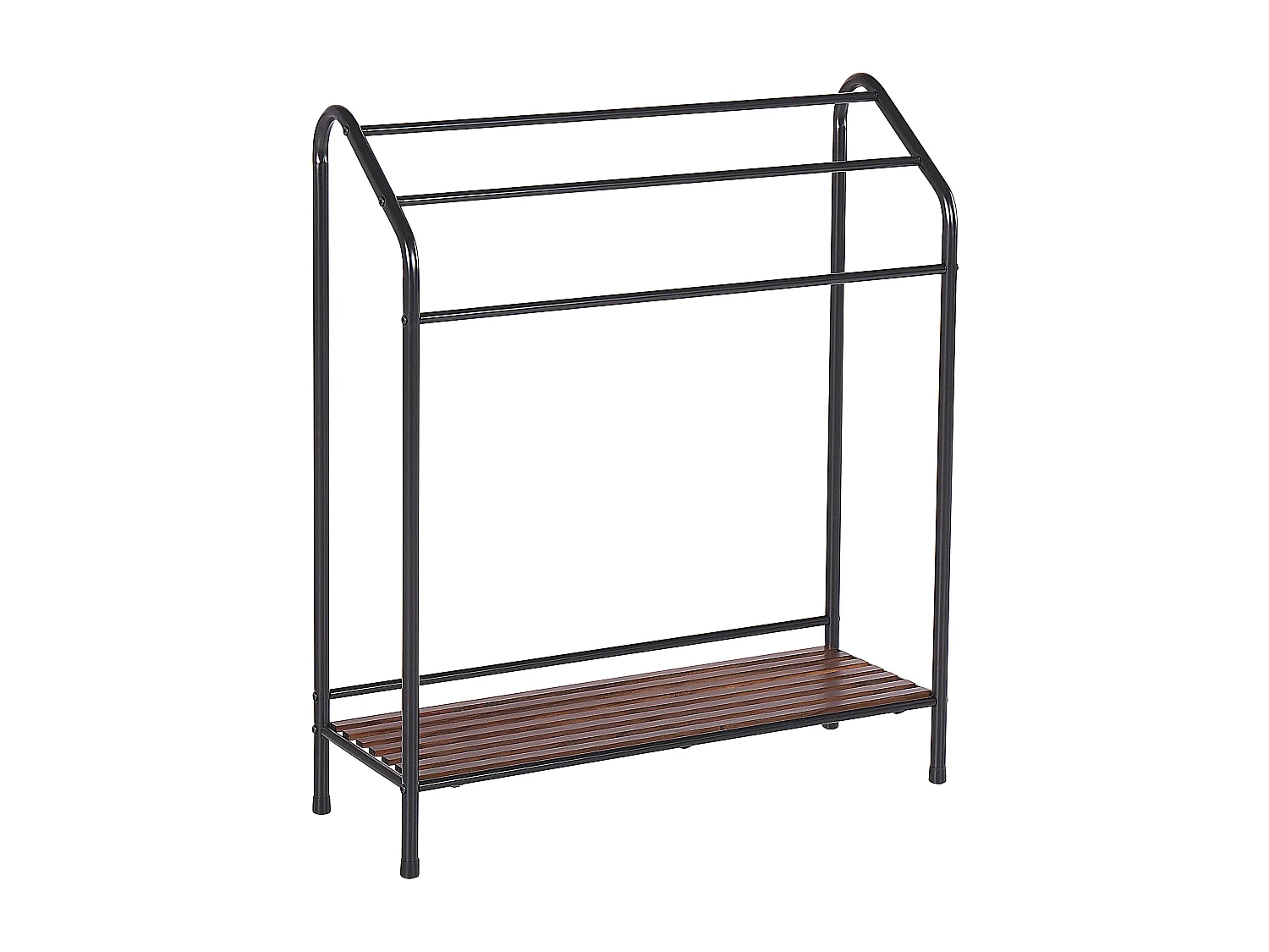 Porte-serviettes avec étagère MURIVA Métal Noir