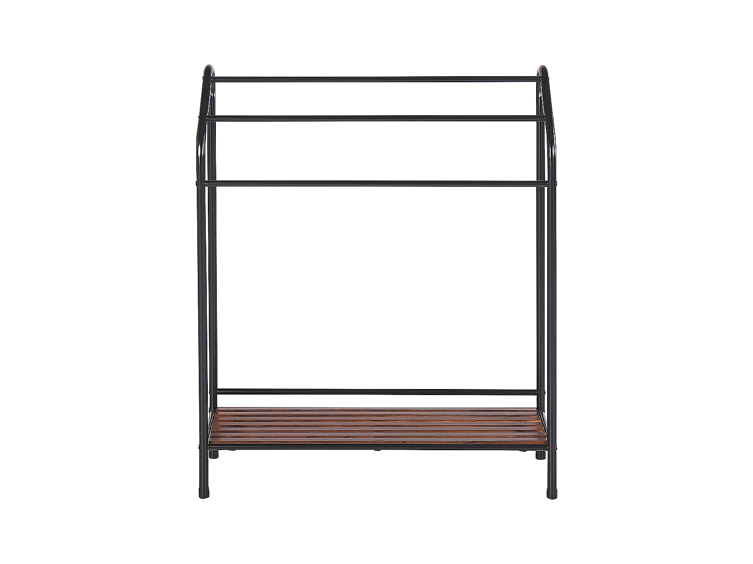 Toalheiro com prateleira MURIVA Metal Preto