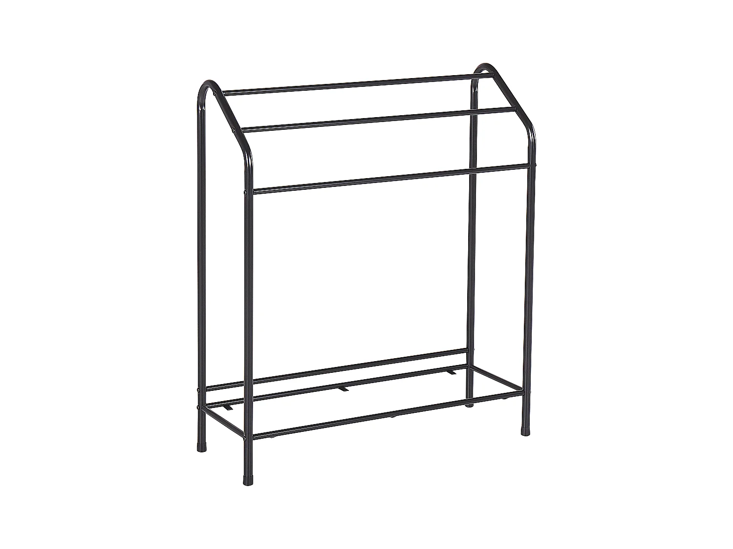 Toalheiro com prateleira MURIVA Metal Preto