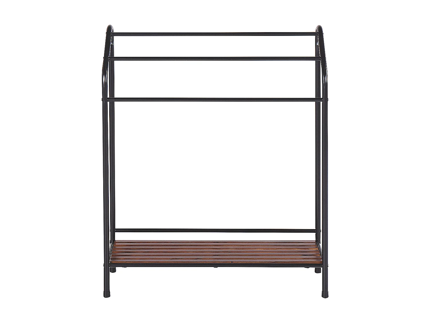 Porte-serviettes avec étagère MURIVA Métal Noir