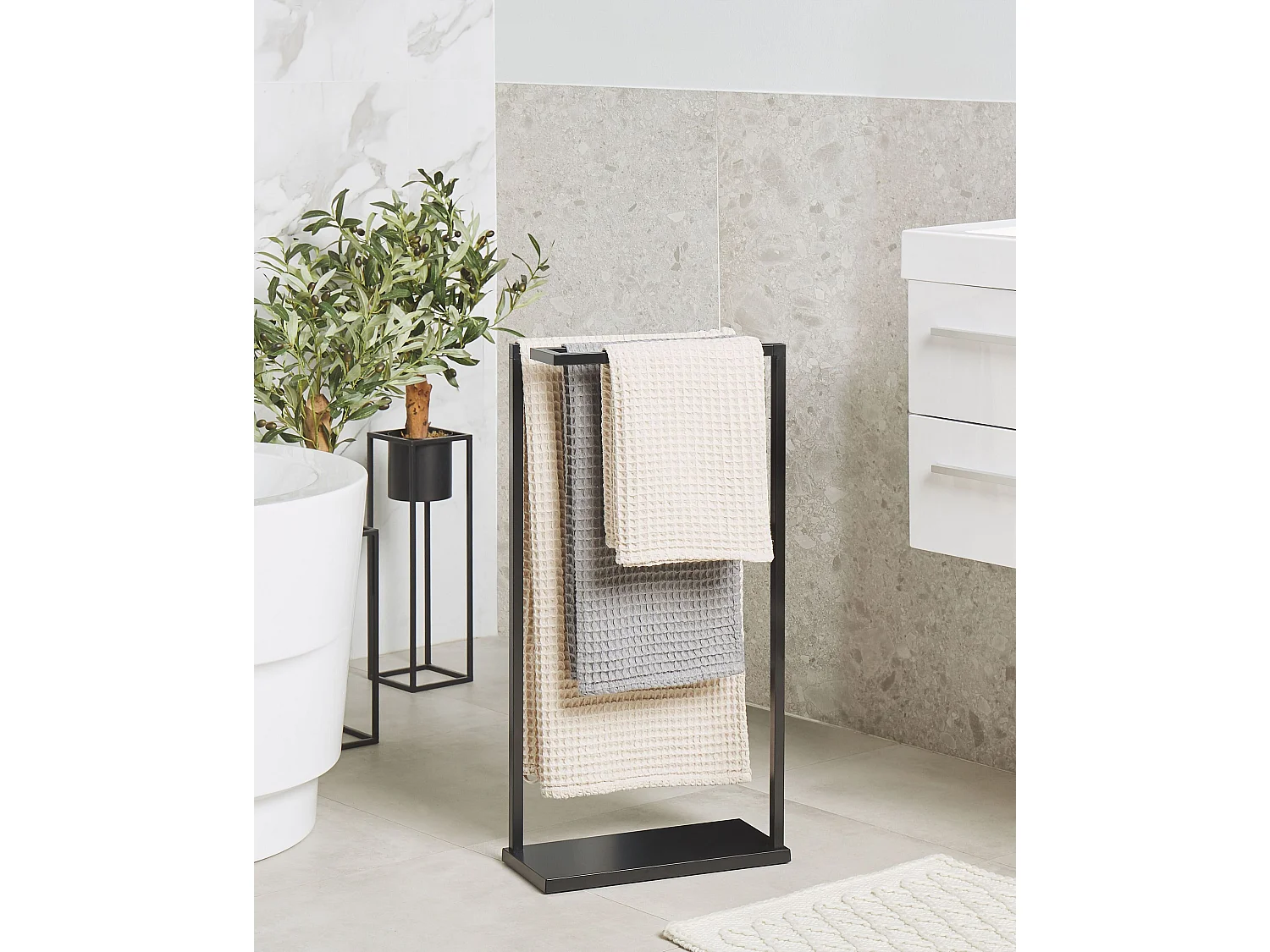 Porte-serviettes GARCITAS Métal Noir