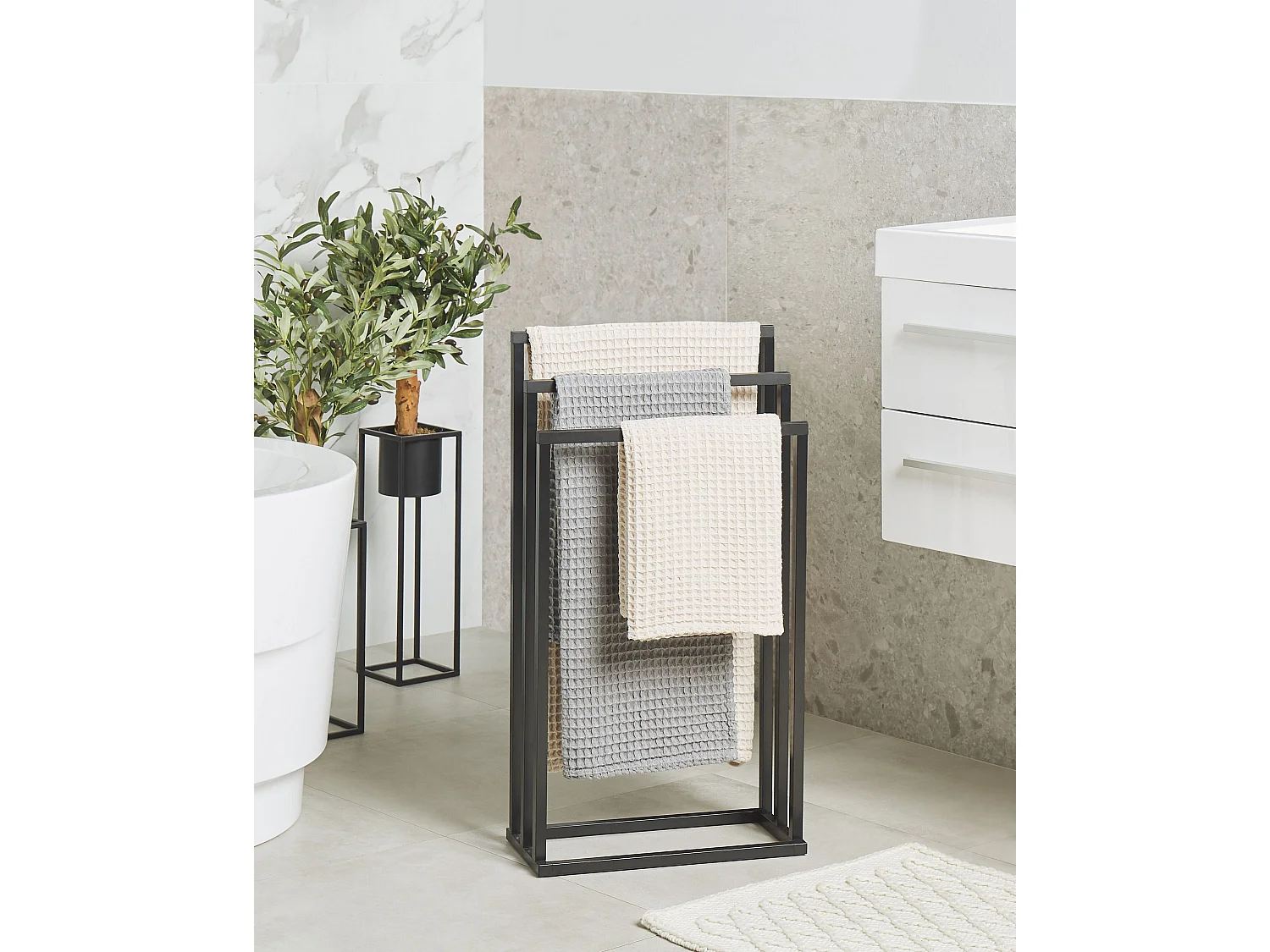 Porte-serviettes CHARRAS Métal Marron foncé