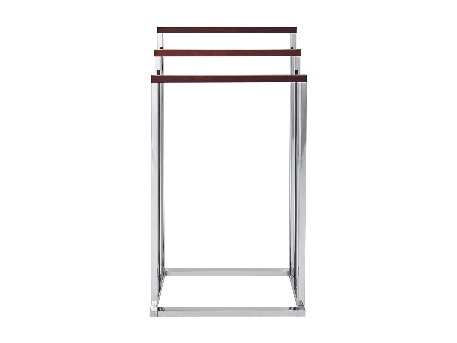 Handtuchständer in verchromter Edelstahloptik mit 3 Armen silber/braun Charras