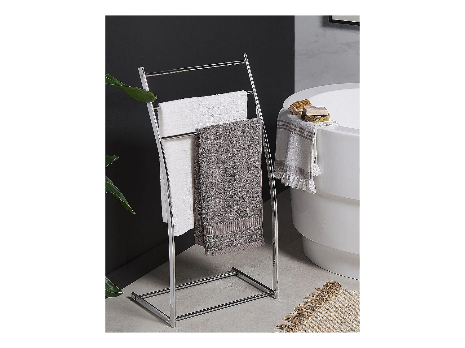 Suporte para toalha AMBIL Metal Prateado