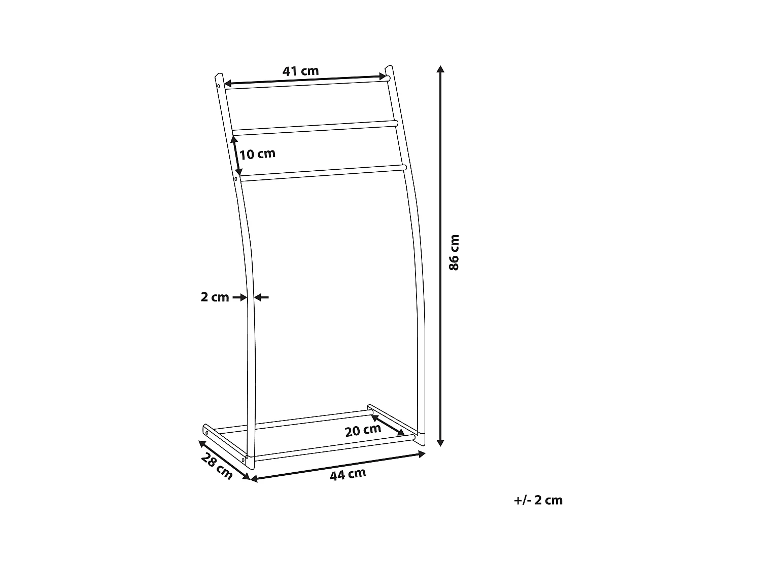 Suporte para toalha AMBIL Metal Prateado