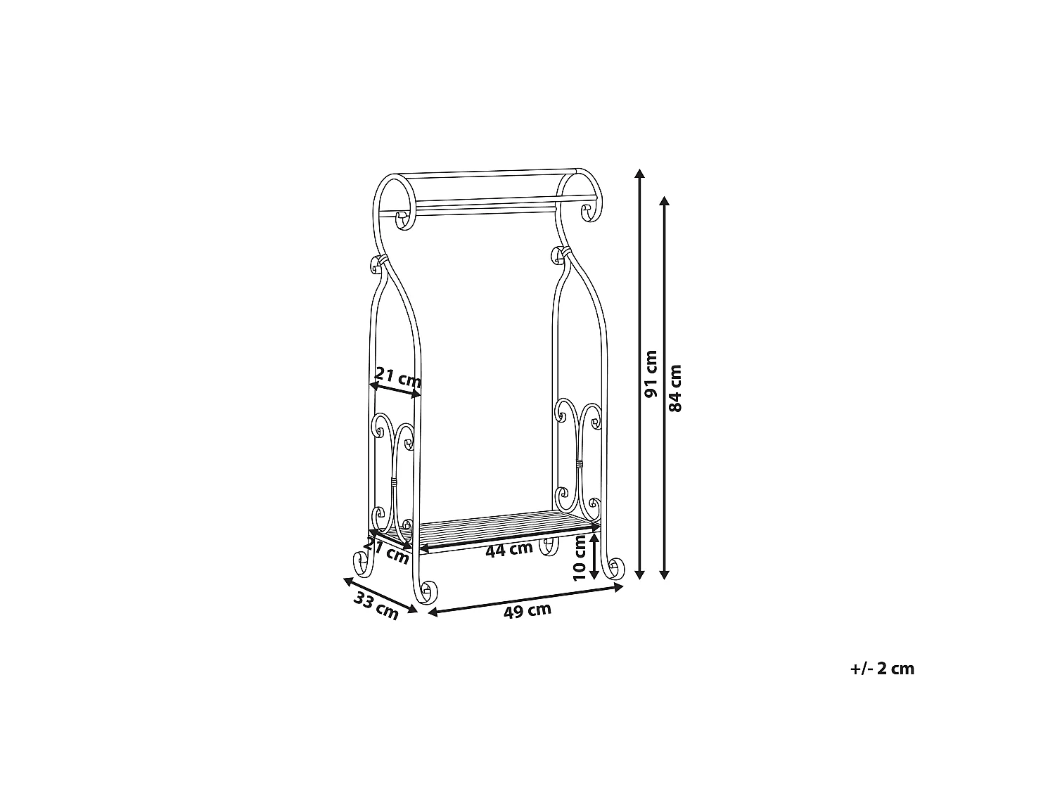 Towel Stand LINARES Metal White