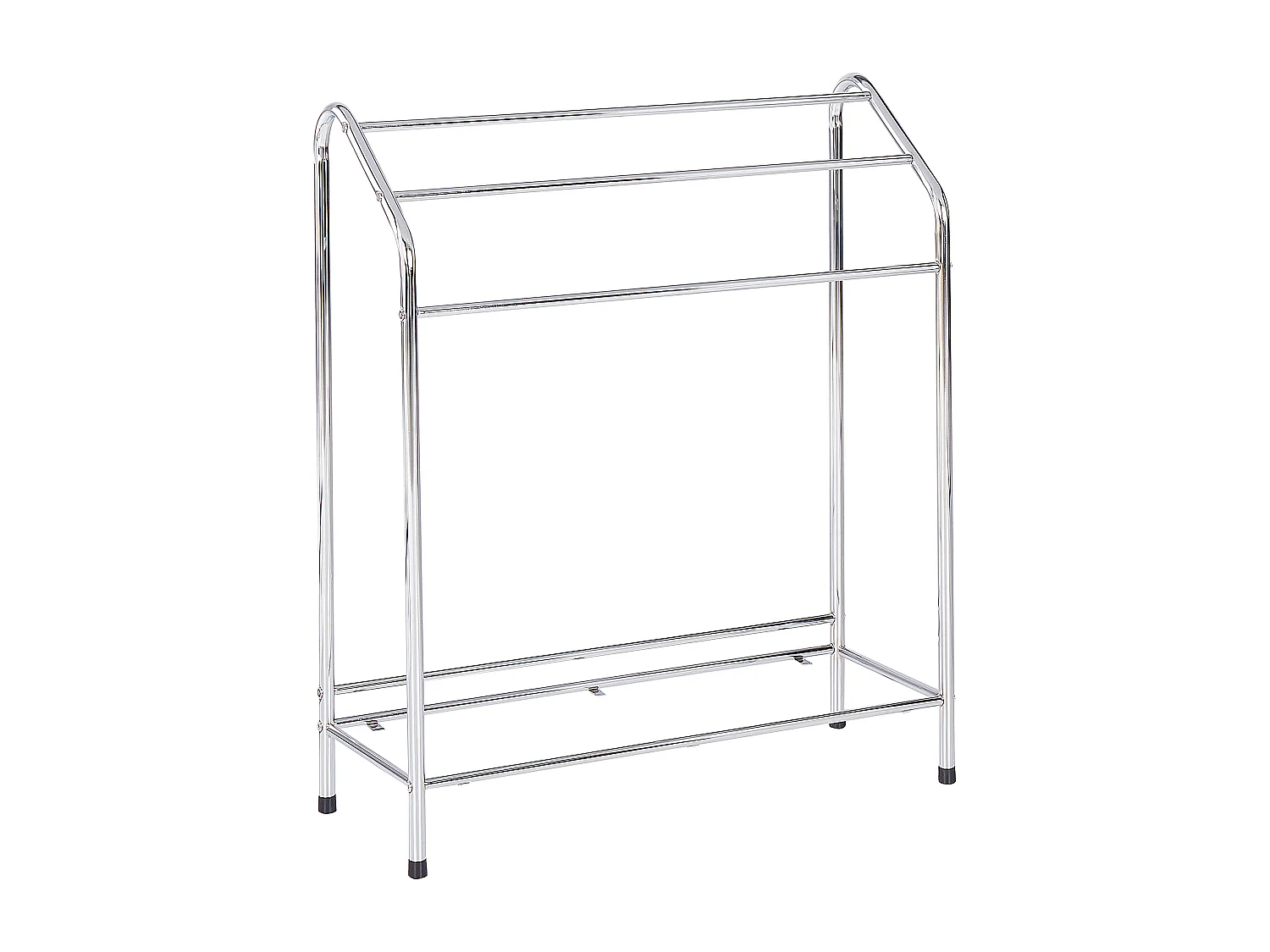 Porte-serviettes avec étagère MURIVA Métal Argenté