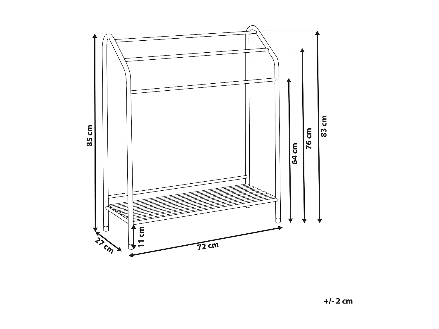 Porte-serviettes avec étagère MURIVA Métal Argenté