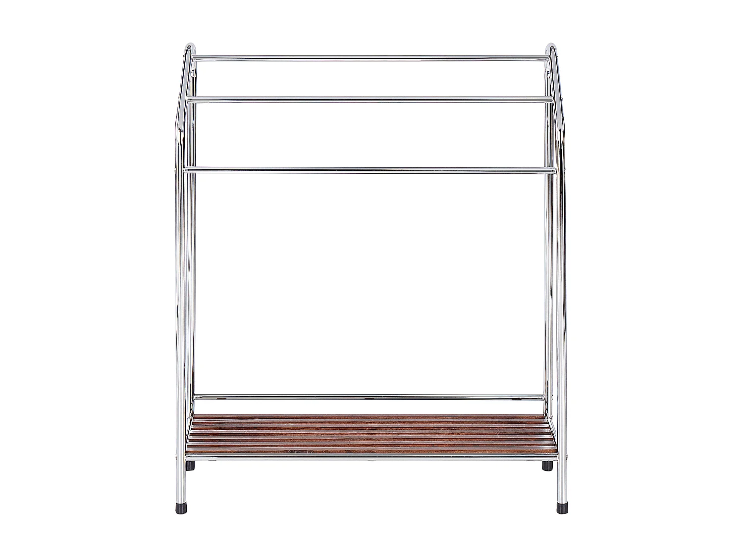 Porte-serviettes avec étagère MURIVA Métal Argenté