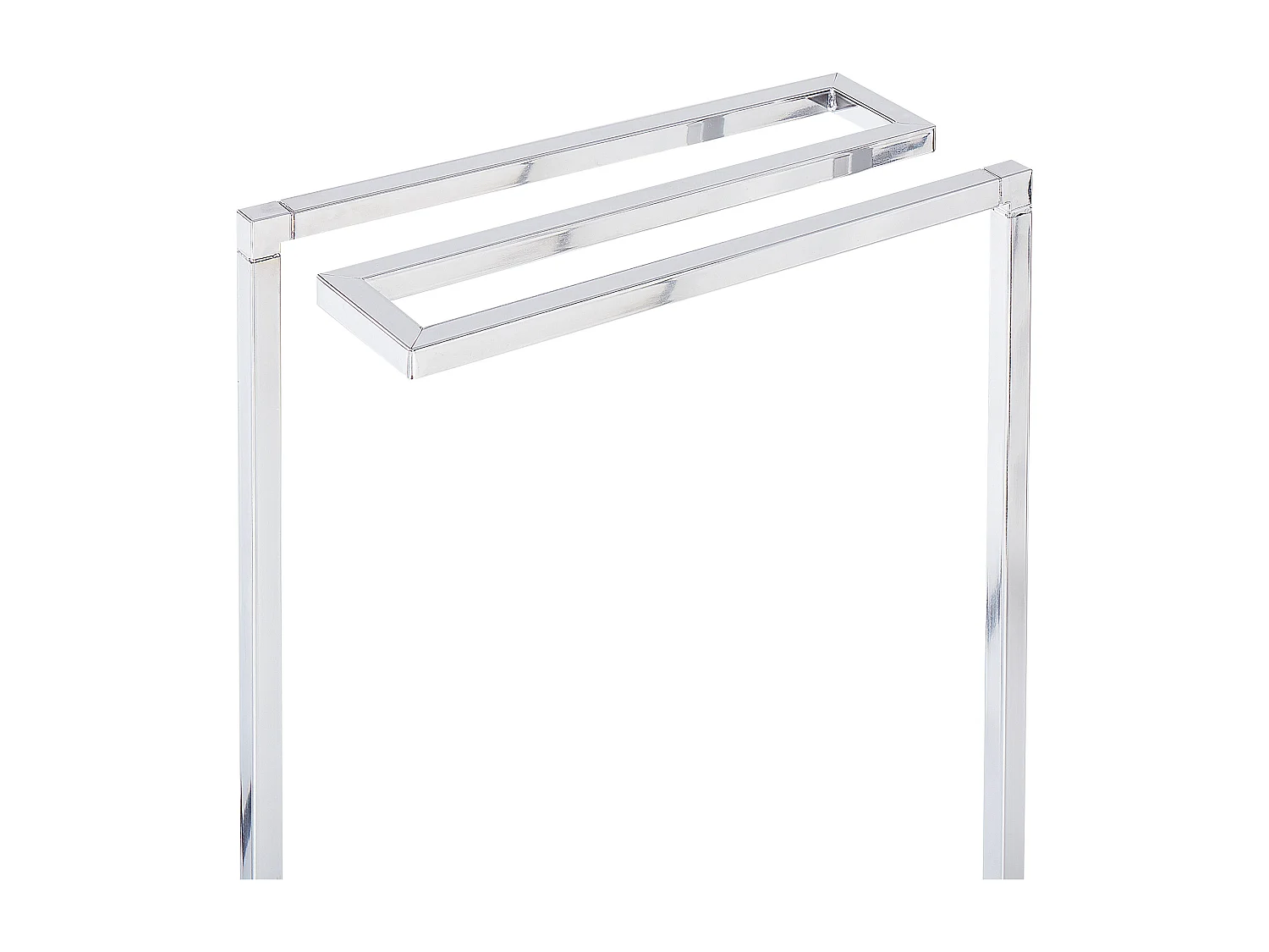 Bad-Accessoires Handtuchhalter 42x83 cm Stahl 3 Reihen glänzend silber Garcitas